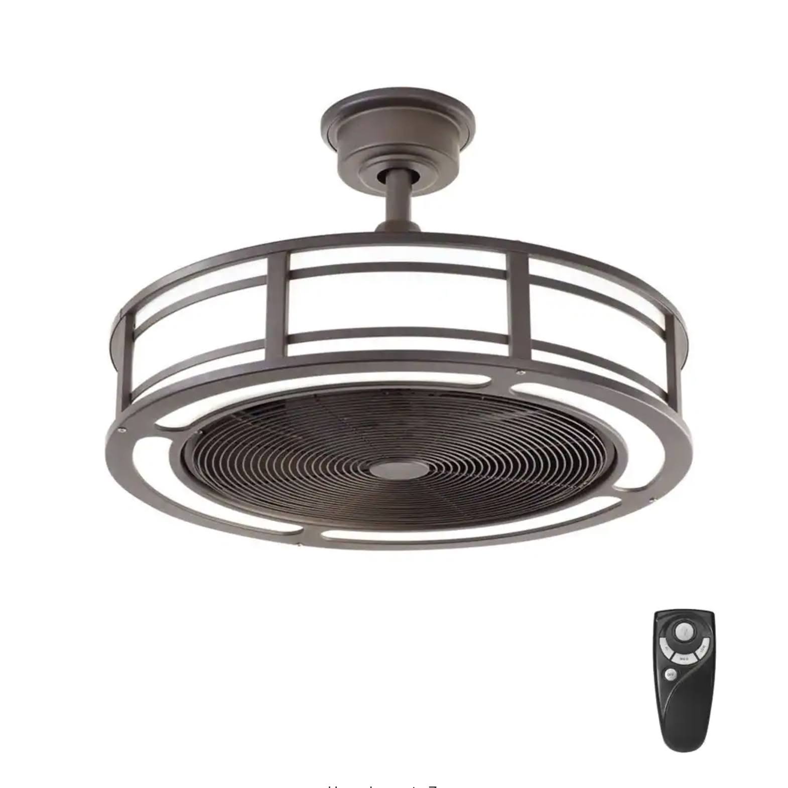 Home Decorators Collection Brette Ii 23 In. Led Indoor/Outdoor Espresso Bronze Ceiling Fan With Light And Remote TT2O7TFW_ODH0D