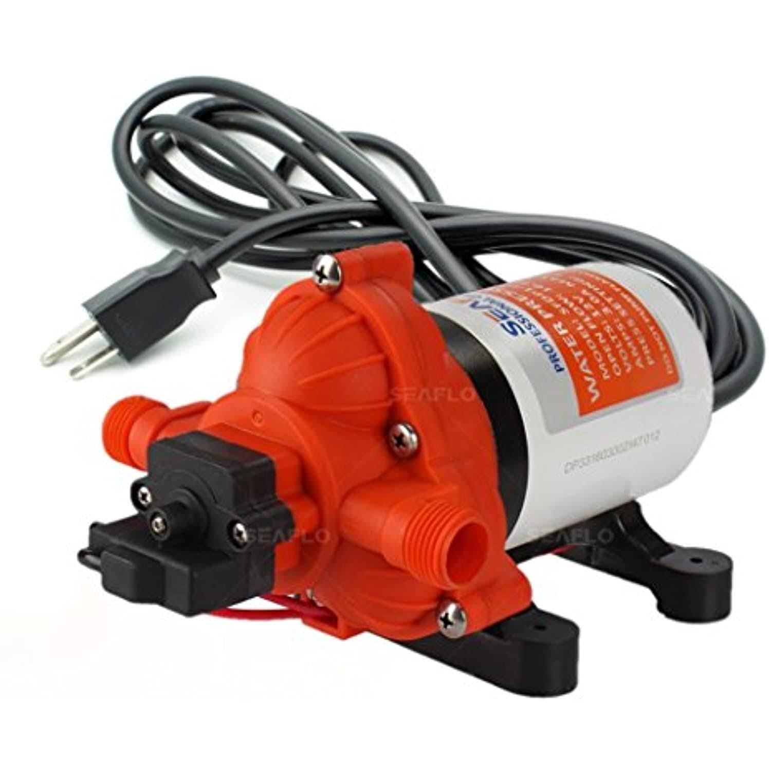Seaflo 33-Series Industrial Water Pressure Pump W/Power Plug For Wall Outlet - 115vac, 3.3 Gpm, 45 FI1REI5U_WDSWZ
