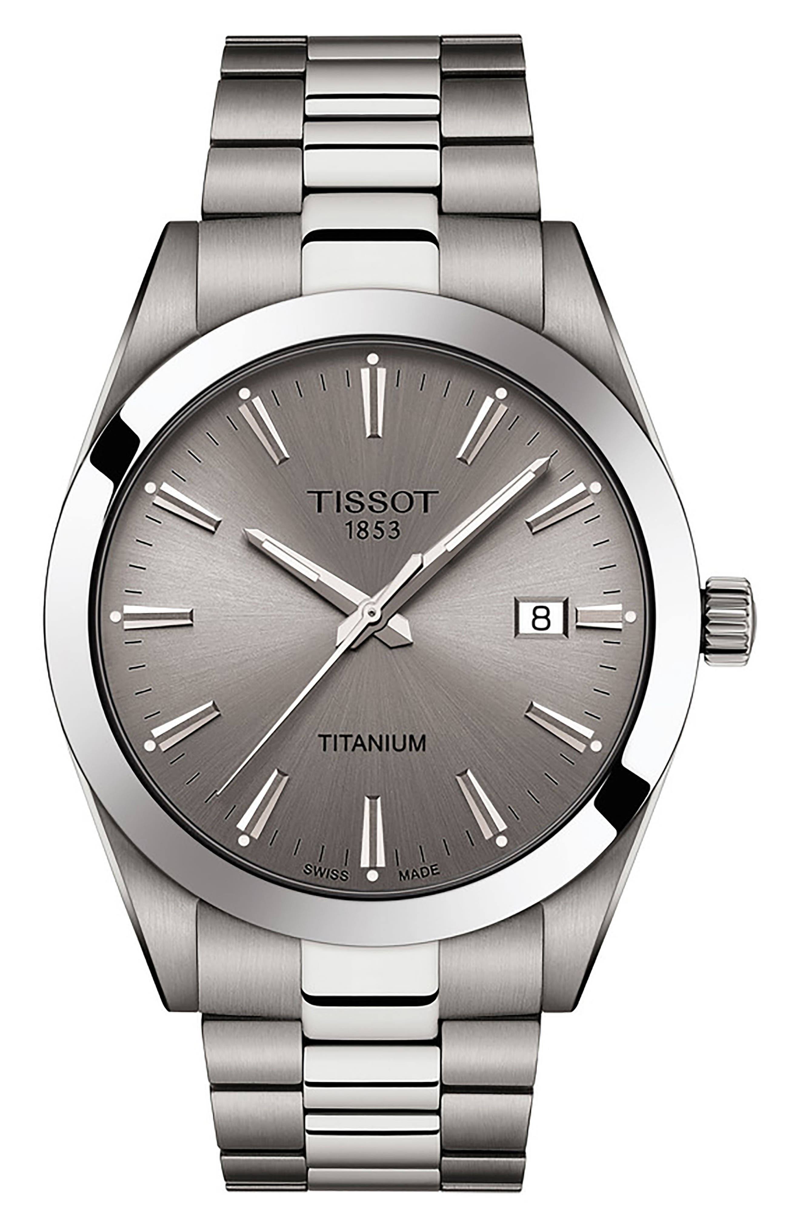 Tissot Gentleman Titanium Grey Dial Titanium Watch 40mm At NR5PHILR_8UIOE