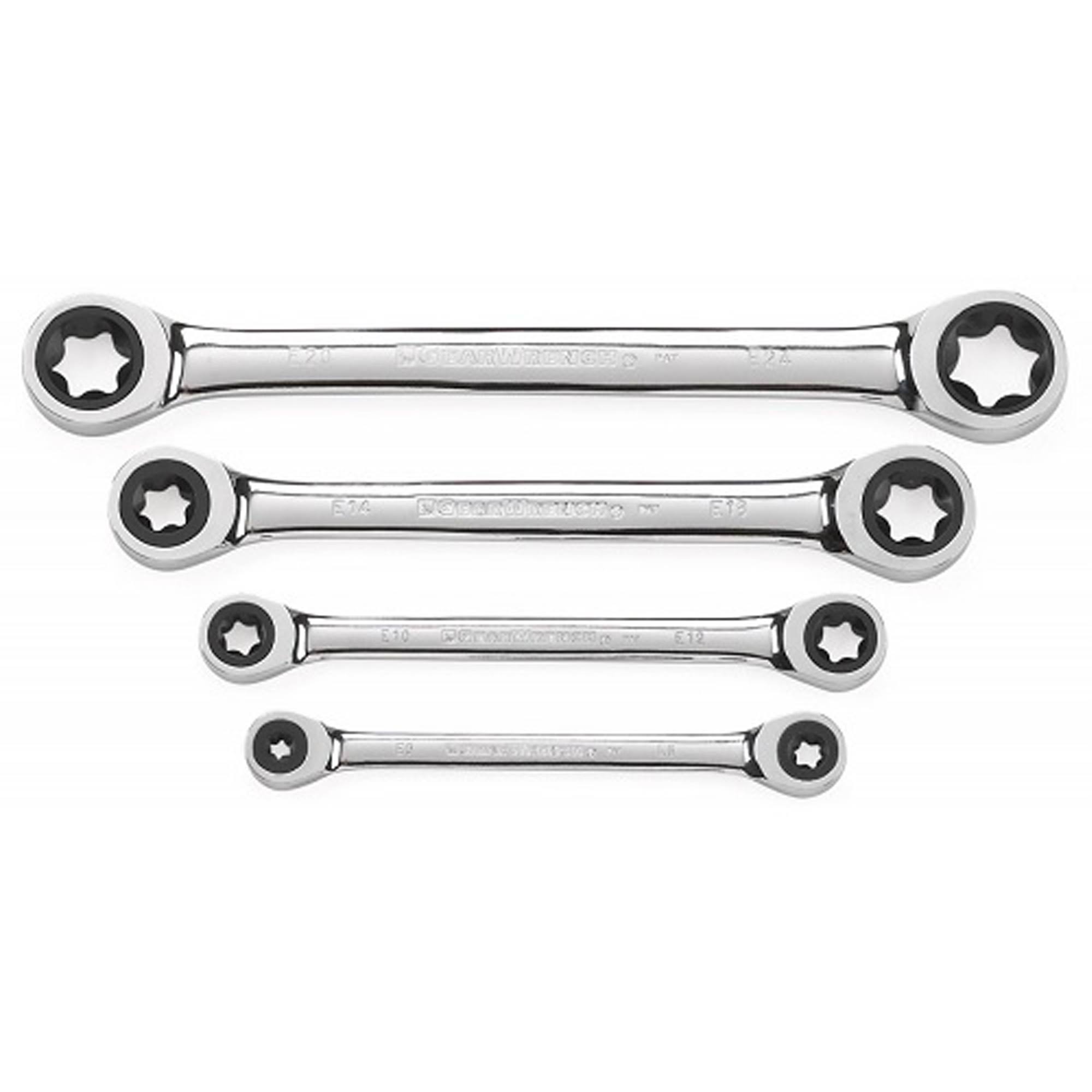 Gearwrench 4 Pc E-Torx Double Box Ratcheting Wrench HYJPL6RN_XRGPK