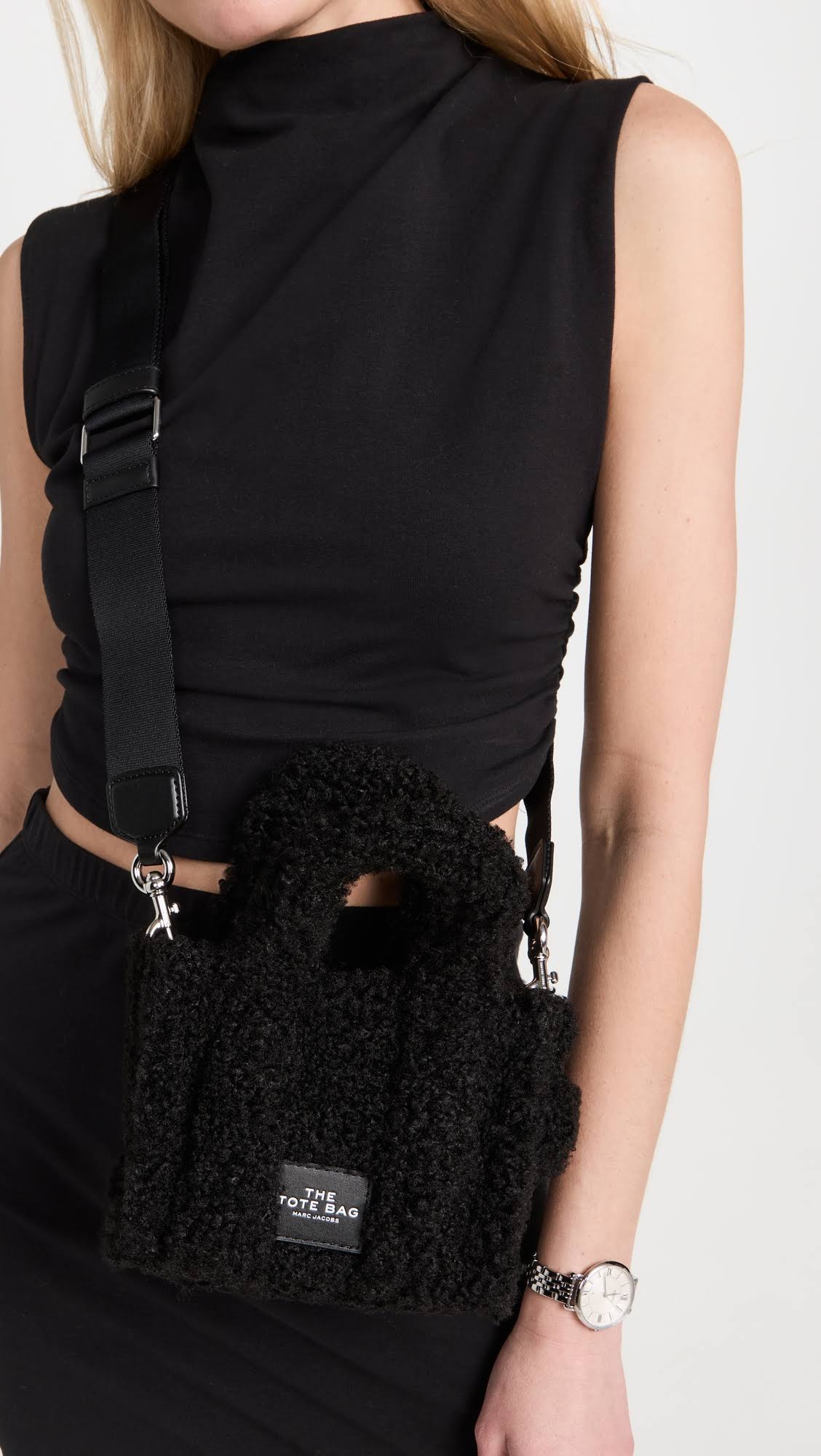 Marc Jacobs Black Micro The Teddy Tote 14SBO3ID_7TN2K