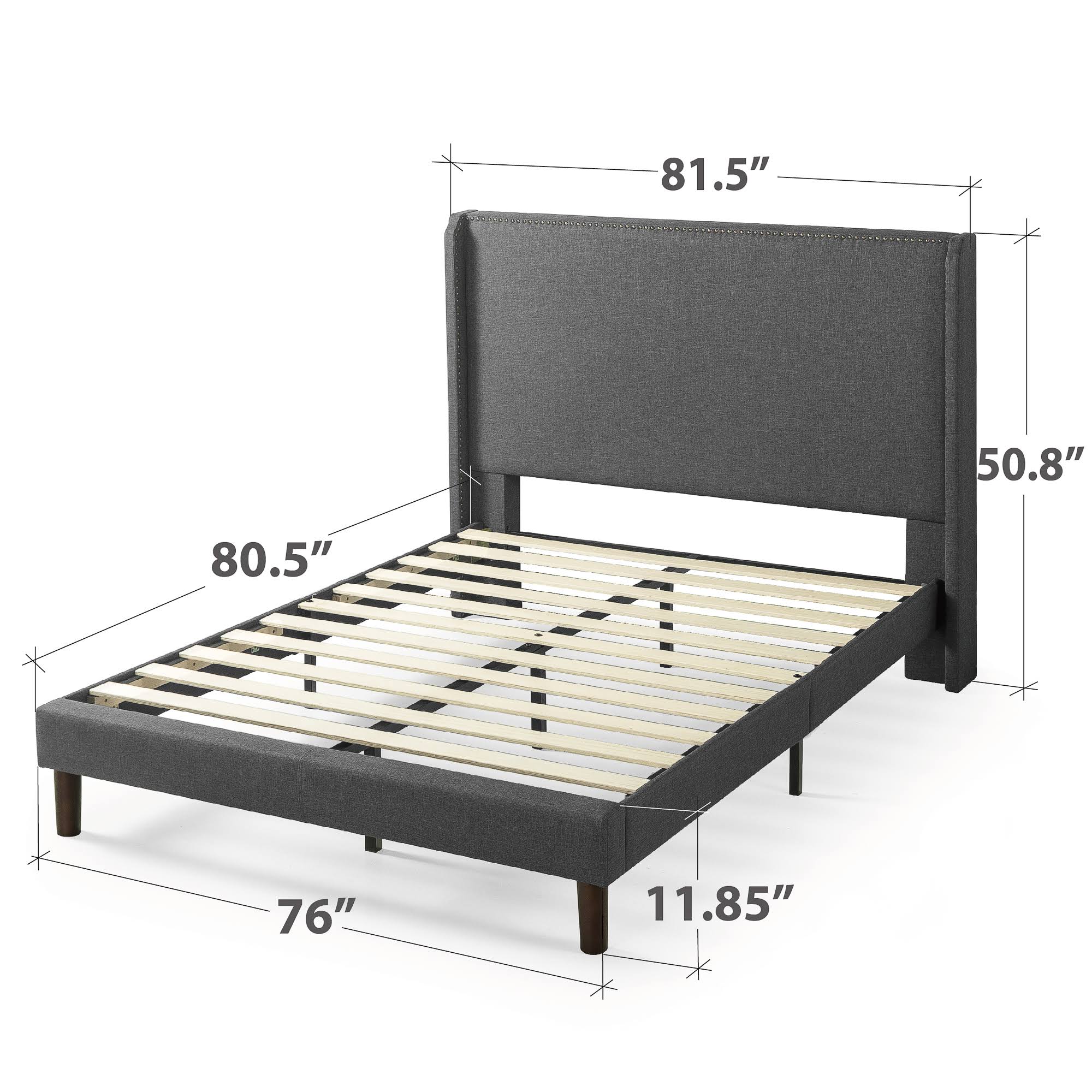 Zinus 51 Marcus Upholstered Platform Bed Frame, YVULTY5W_E1QCY