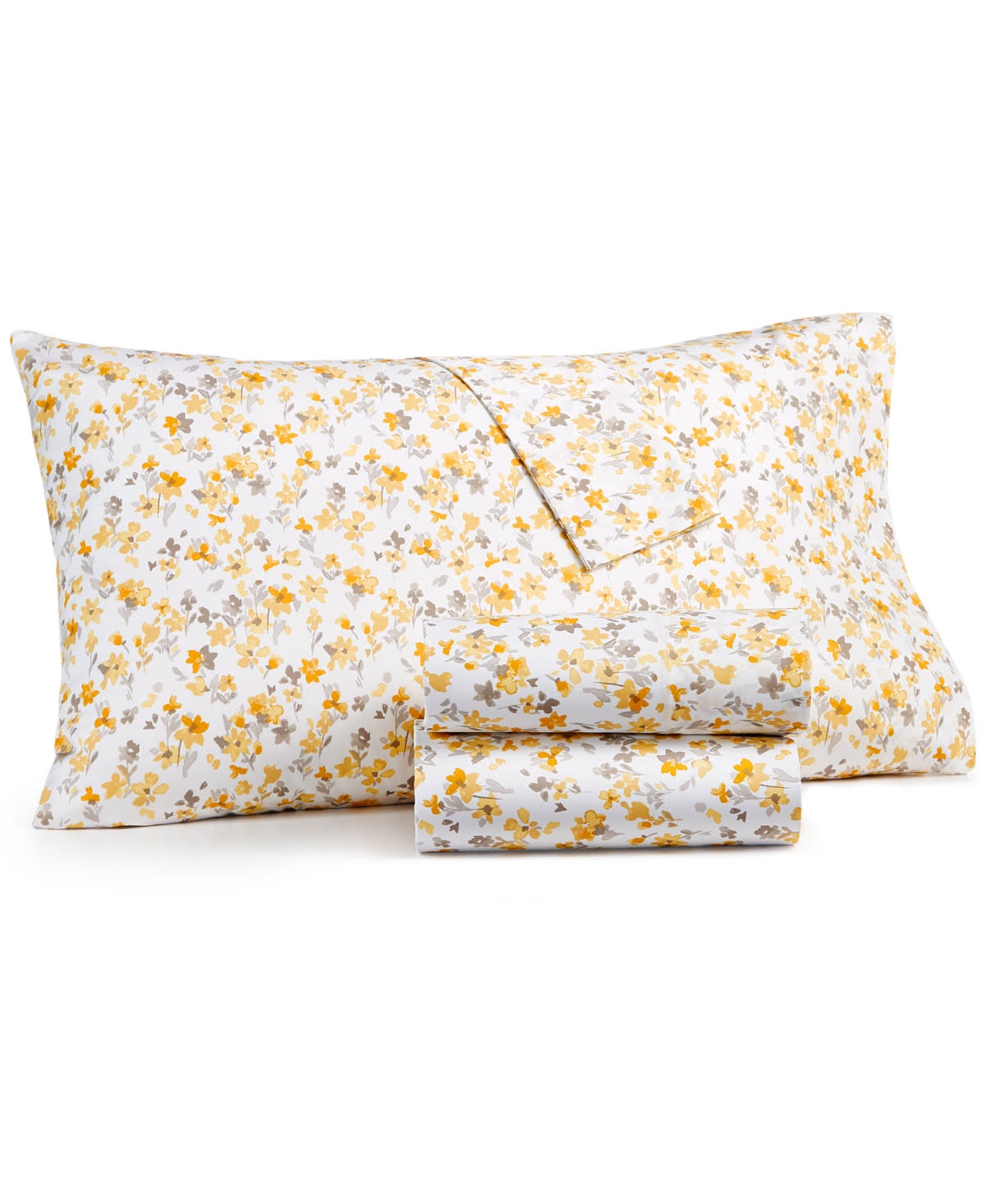 Martha Stewart Collection Printed Egyptian Cotton Percale 400 Thread Count 4 Pc. Sheet Set, California King, Created For Macy'3MRFGODB_74AVU