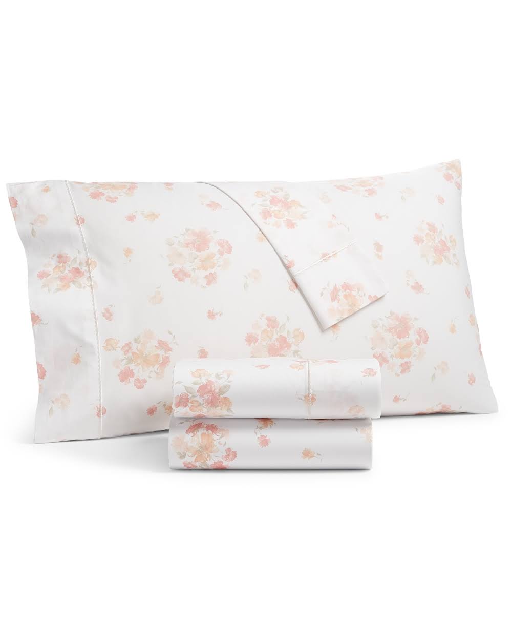 Martha Stewart Collection Printed Egyptian Cotton Percale 400 Thread Count 4 Pc. Sheet Set, California King, Created For Macy'3MRFGODB_74AVU