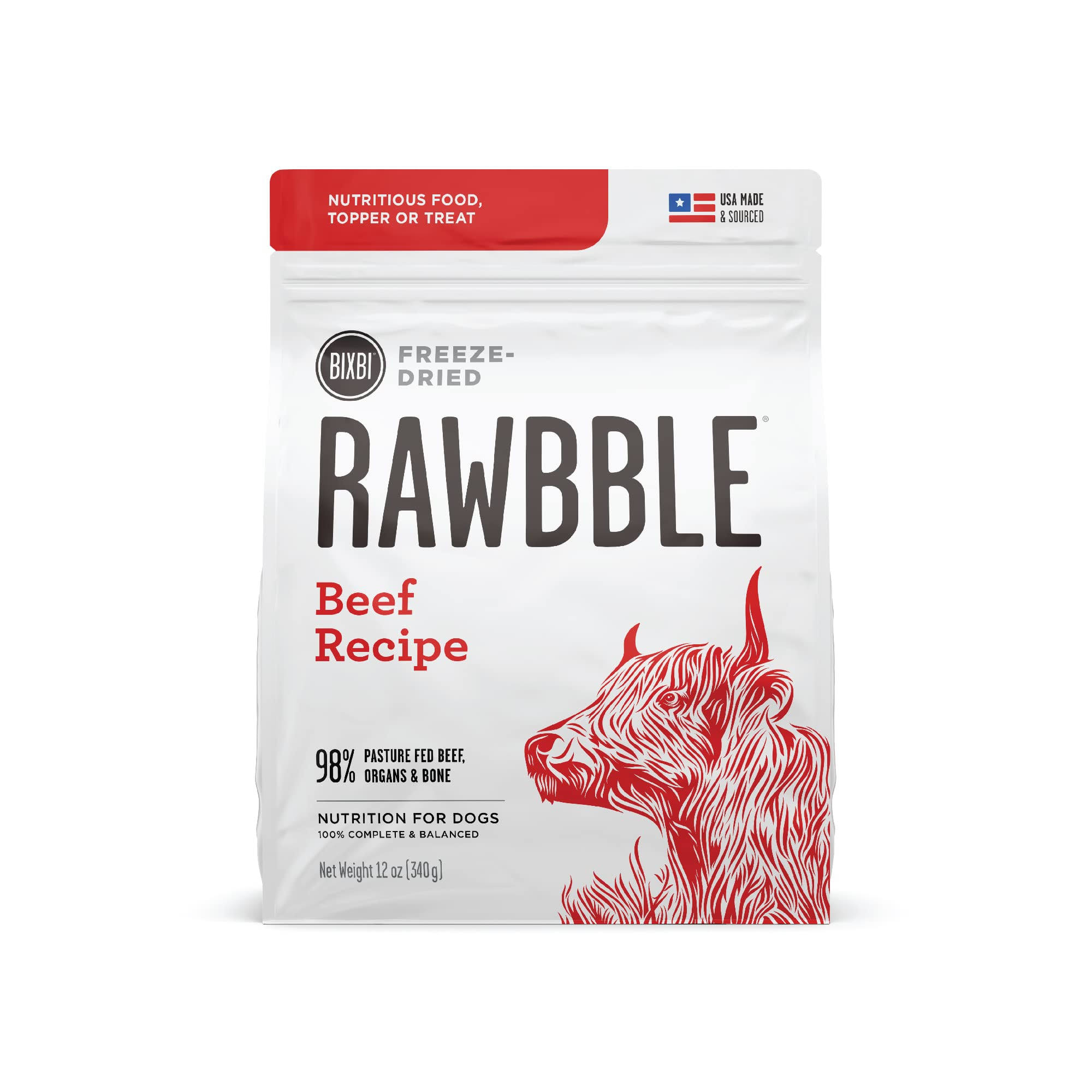 Rawbble Freeze Dried Dog Food Beef / 4.5 N5J4N8MM_PEKCL