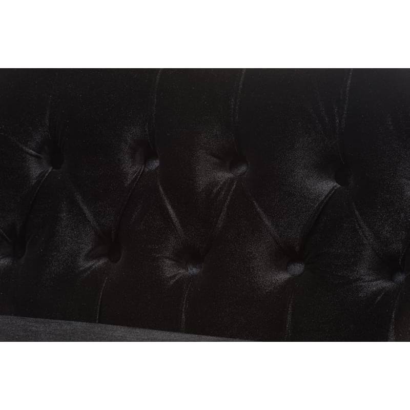 Baxton Studio Flax Velvet Tufted Loveseat, R4UNA3UD_KVPEK