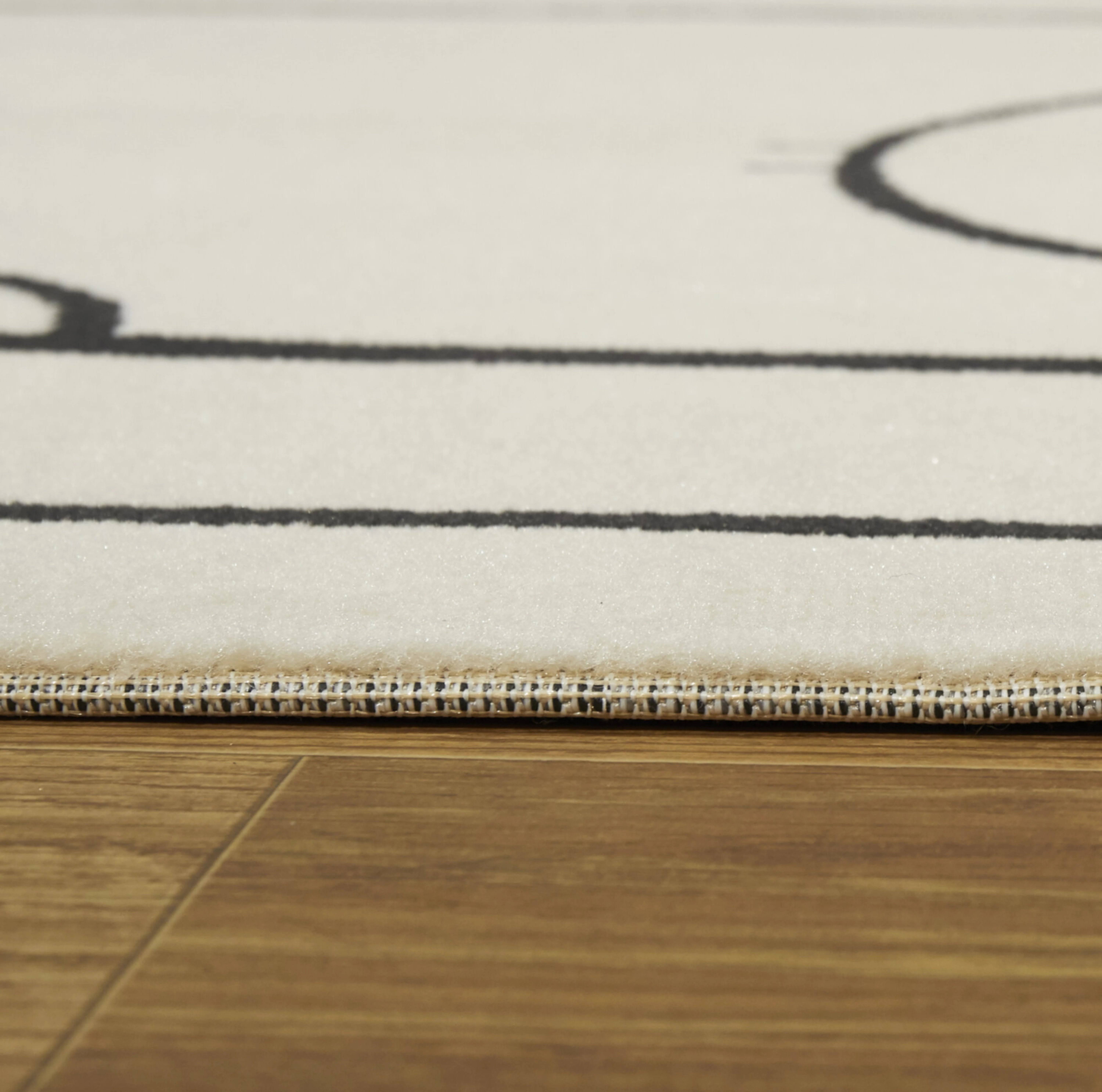 Balta Hockey Time Cream 5' 3 X 7' Novelty Area Rug, HHZ9VQ6U_DTIGM
