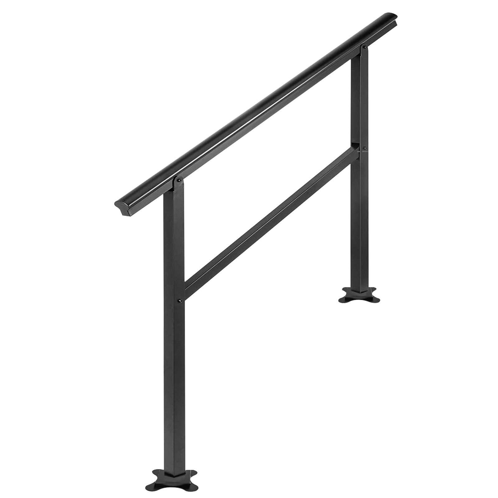 Vevor Handrail Outdoor Stairs 47.6 X 35.2 Inch Outdoor Handrail Outdoor Stair Railing Adjustable From 0 To 30 Degrees Handrail For Stairs PGWEKERA_WCH4F