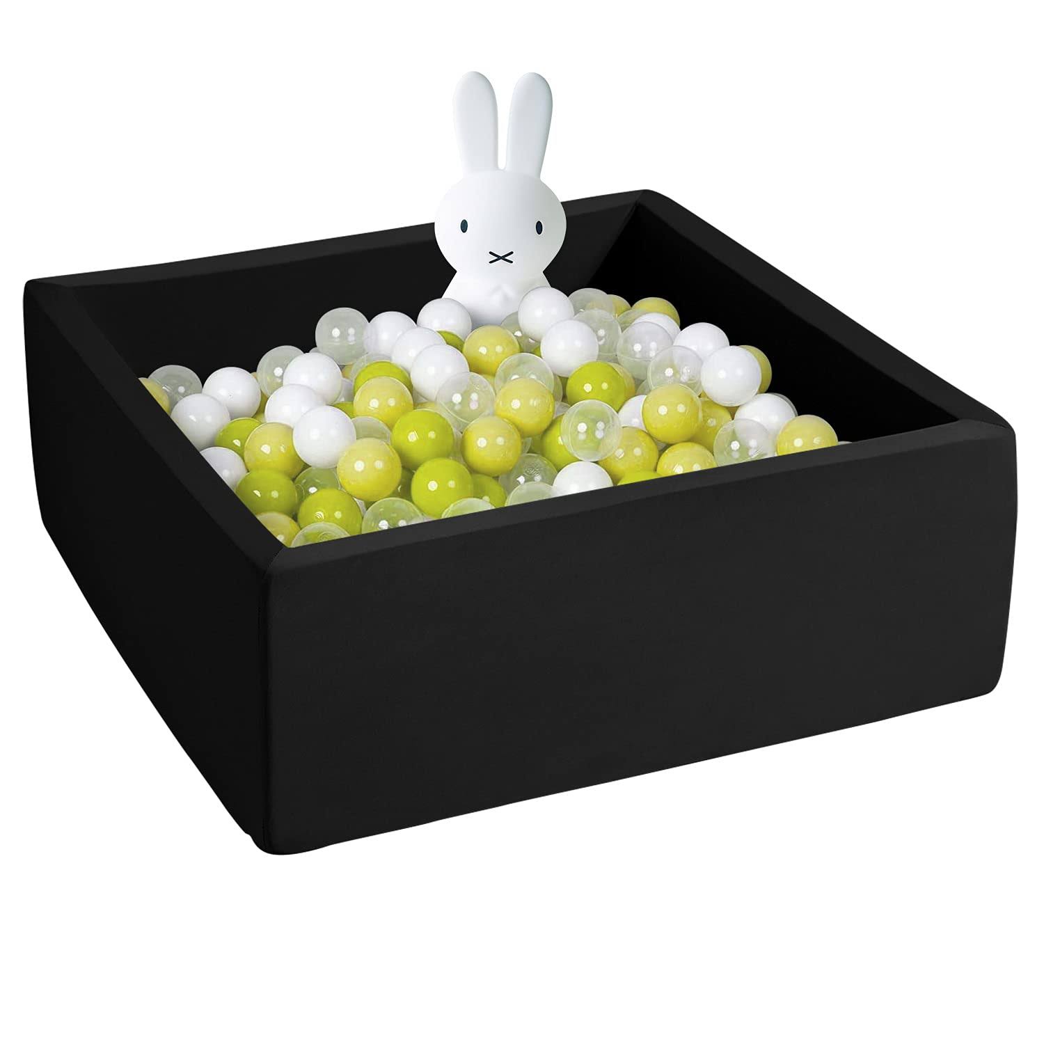 Uhappyee Square Foam Ball Pit For Toddler,90x90x30cm Soft Ball Pit Pool With Removable Cover,Indoor Memory Sponge Ball Playpen Without R7ZRPU2R_2YCF4