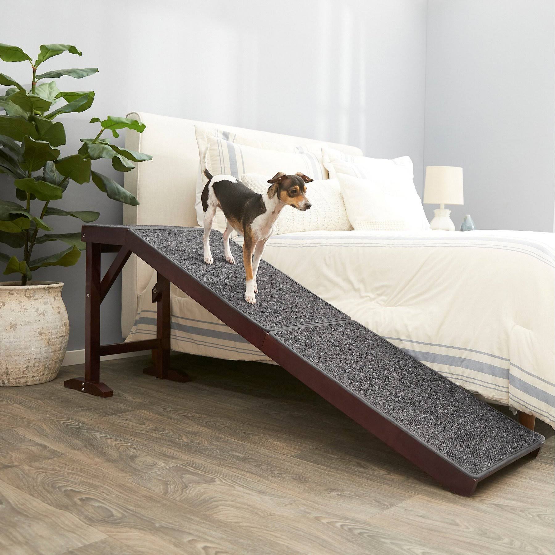 Frisco Deluxe Wooden Carpeted Cat & Dog Ramp, 8PTQ88W4_ZTFNM