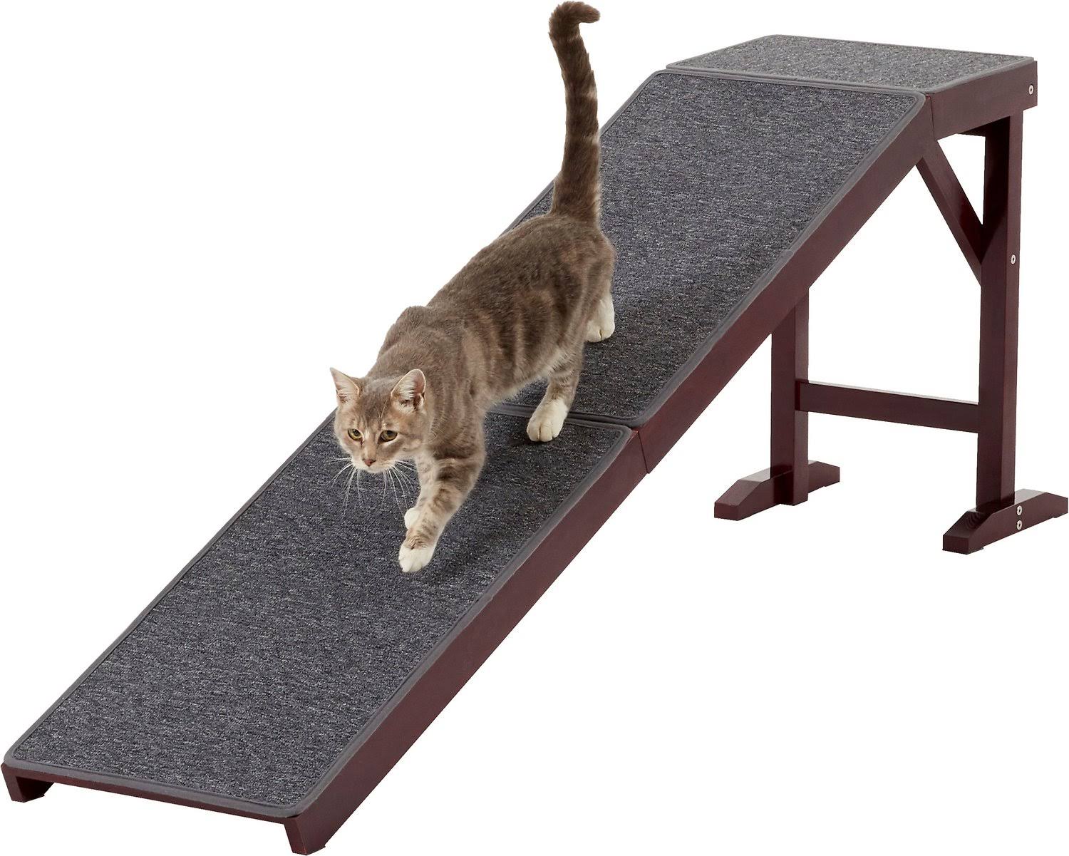 Frisco Deluxe Wooden Carpeted Cat & Dog Ramp, 8PTQ88W4_ZTFNM