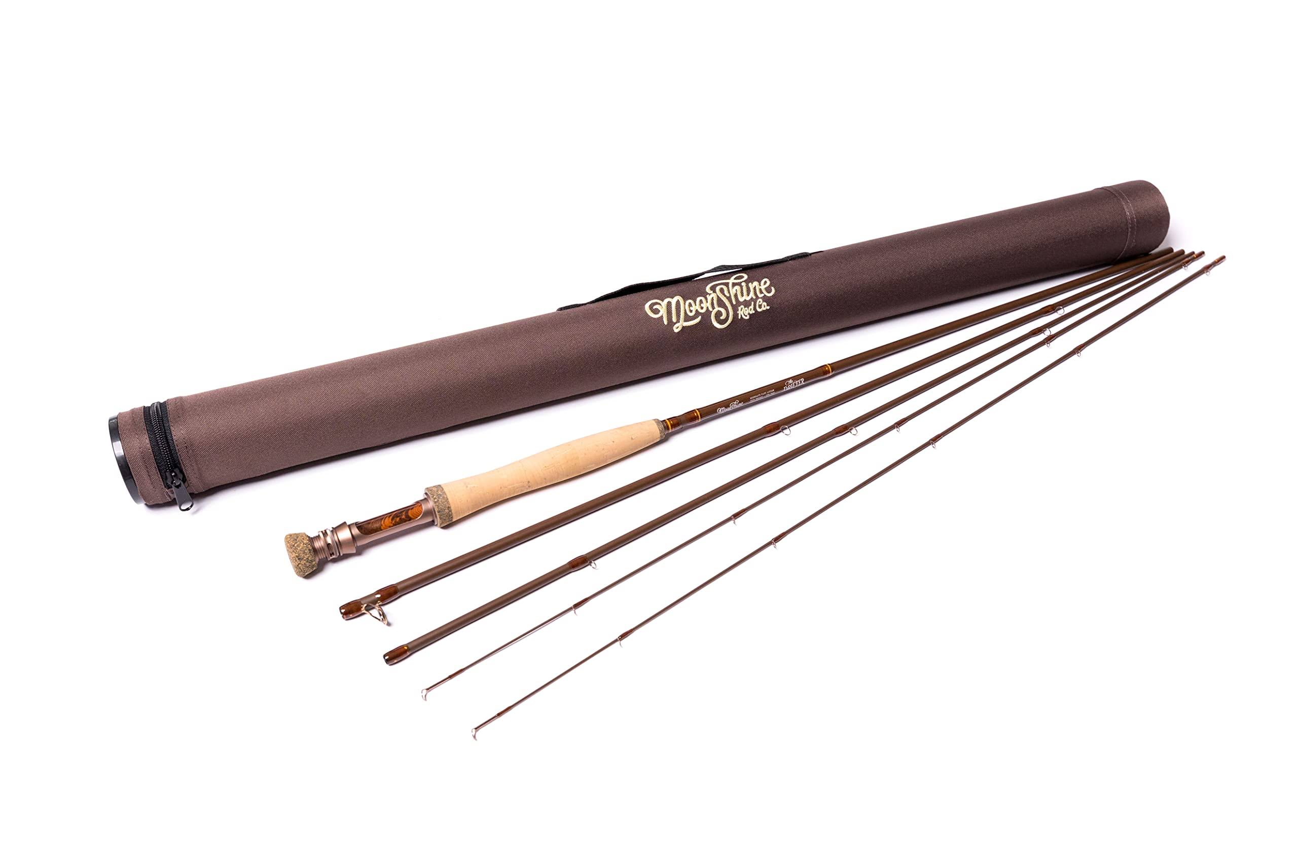 Moonshine Rod Co. The Drifter Series Ii Fly Fishing Rod With Carrying Case And Extra Rod Tip Section, 5wt EJGCUBHZ_541SL