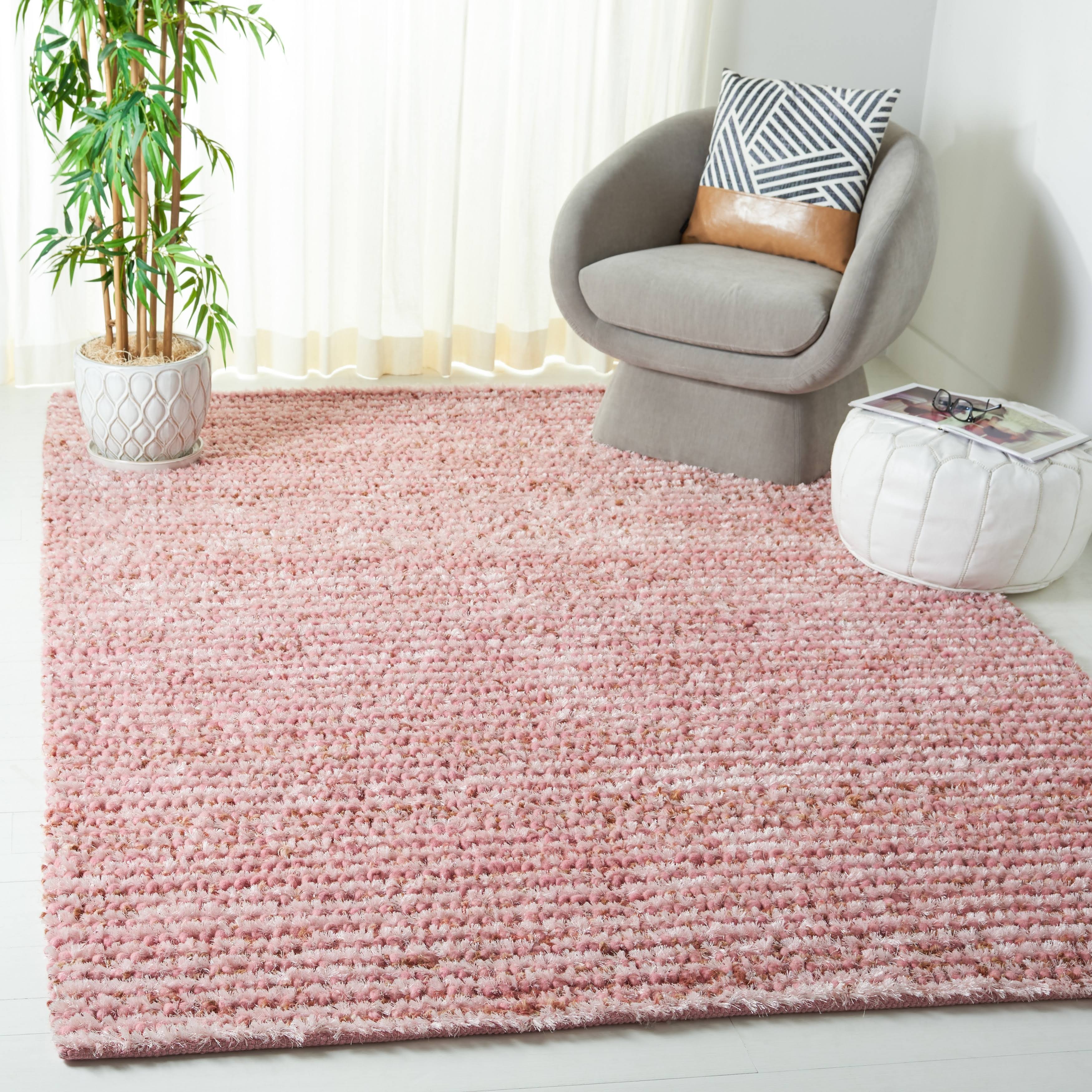 Safavieh Shag White & Beige Area Rug; Square 7' WEQYXDFQ_AGASP