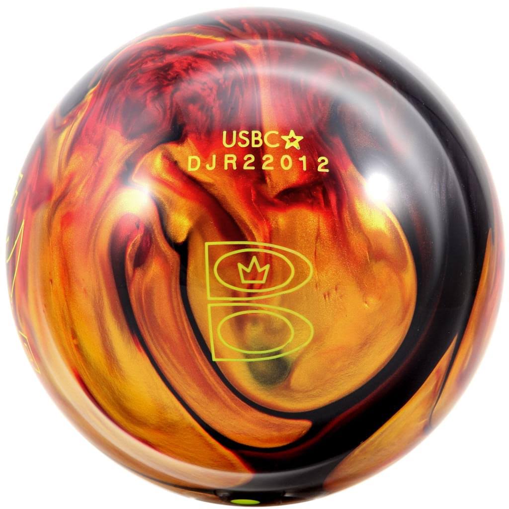 Brunswick Rhino Pearl Bowling Ball Red/Black/Gold, 14 Lbs. 7LJXEBY5_3WPJN