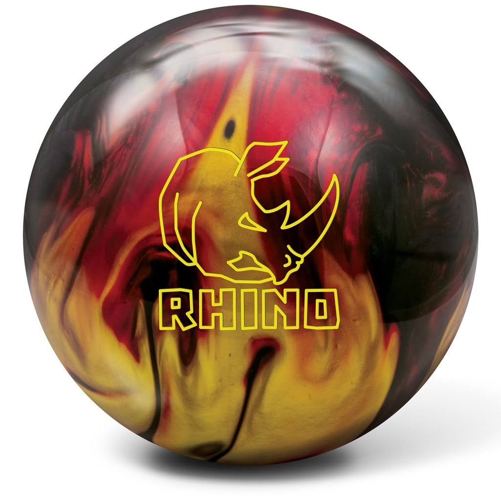 Brunswick Rhino Pearl Bowling Ball Red/Black/Gold, 14 Lbs. 7LJXEBY5_3WPJN