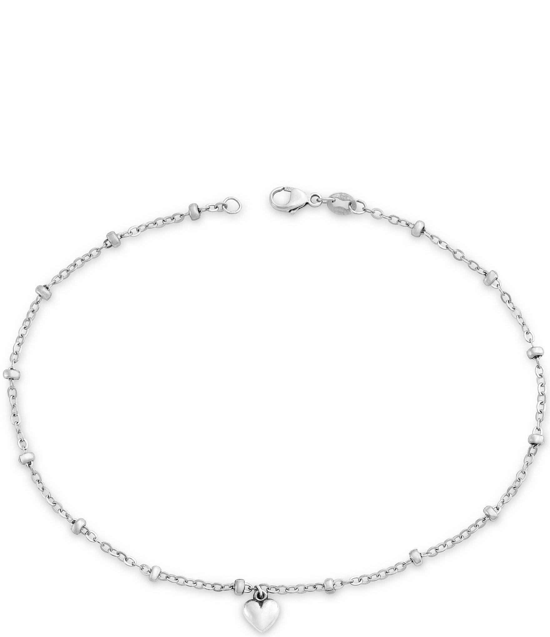 James Avery Heart Drop Ankle Bracelet - 10 In. K70EANDU_J0PZD