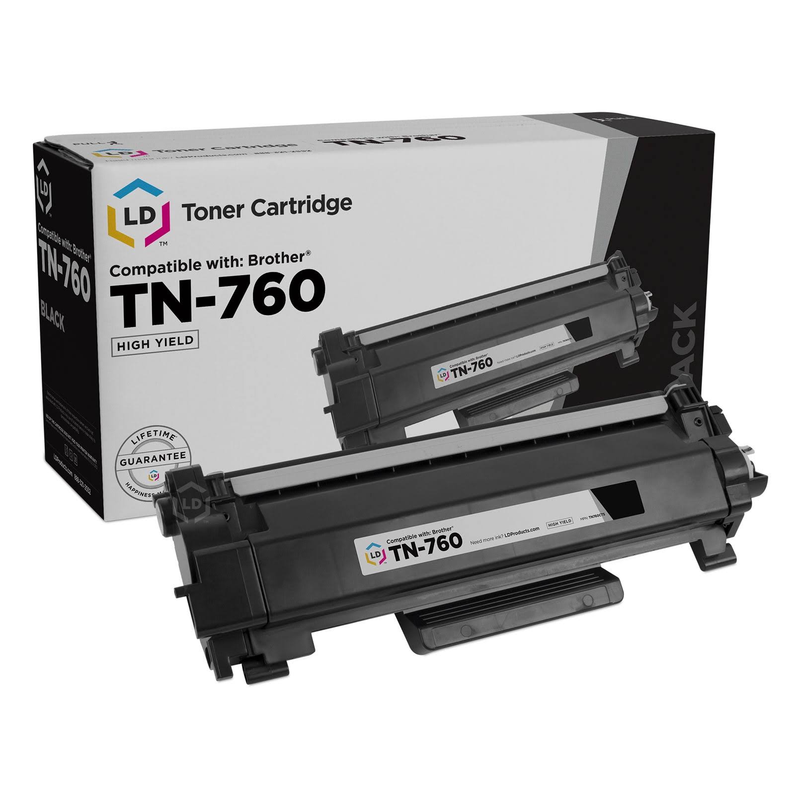 Ld Compatible Replacement For Brother Tn760 High Yield Black Toner ZSLD1RRG_Y7R8M
