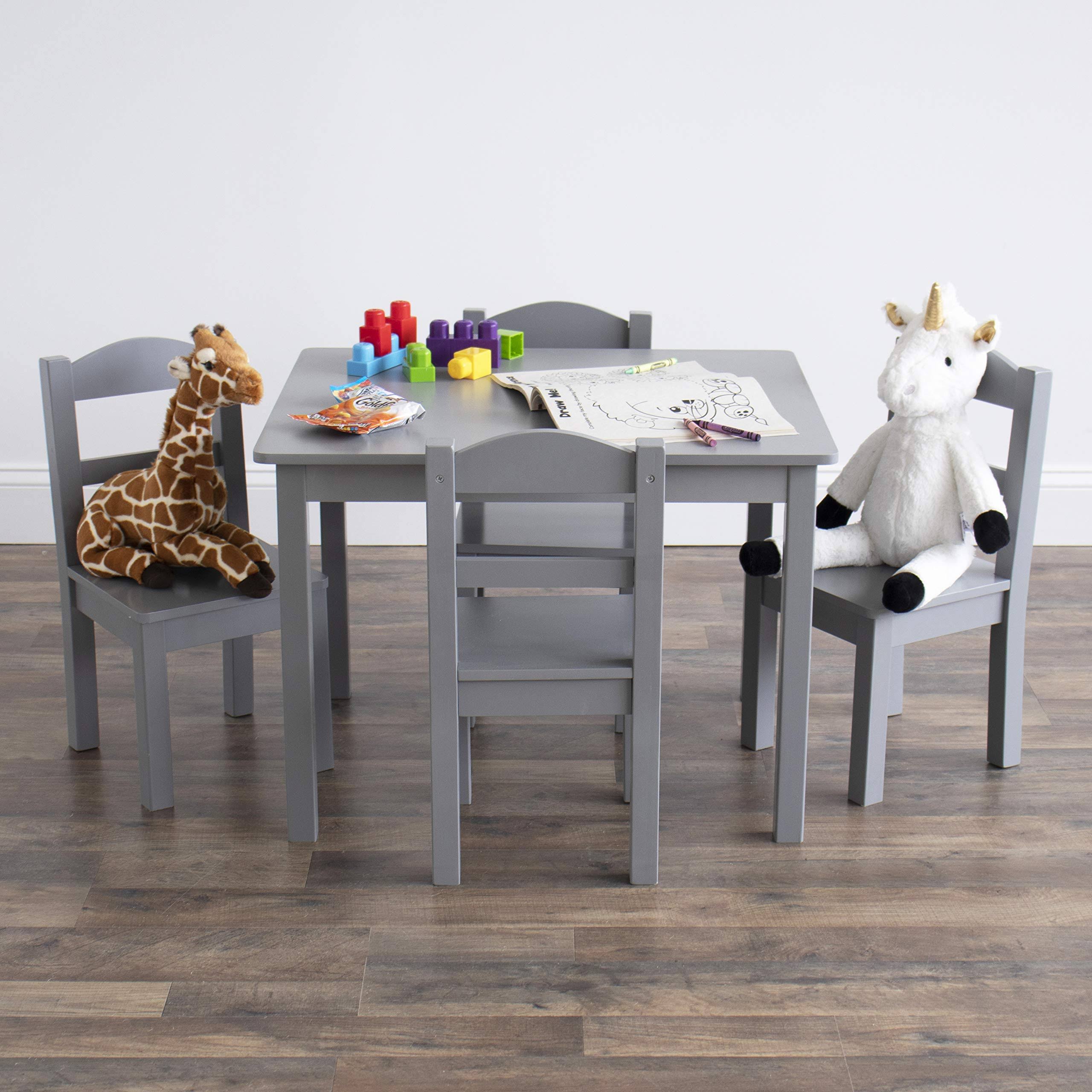 Humble Crew Kids Wood Table And 4 Chair Set CFZ8GXXI_U7BH0