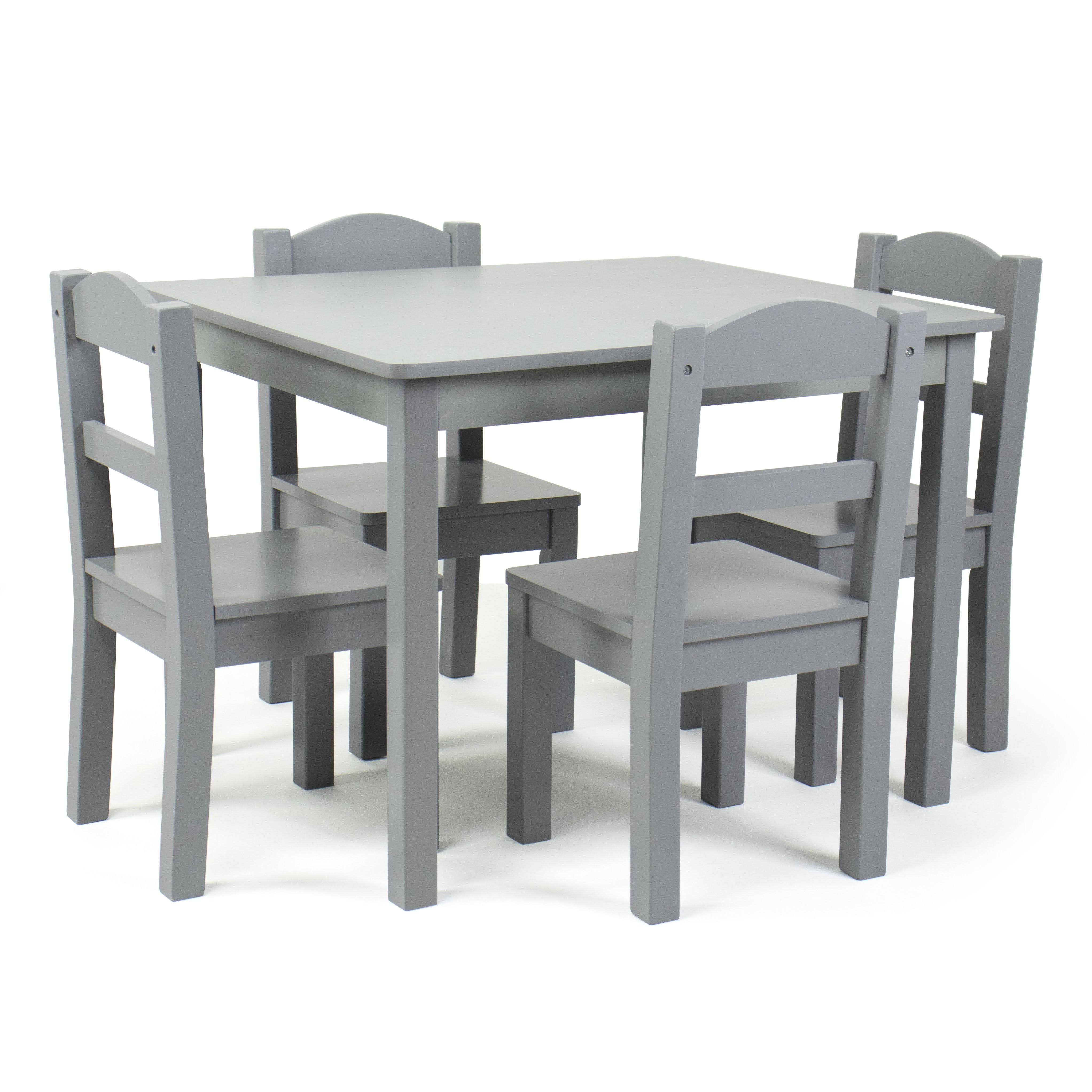 Humble Crew Kids Wood Table And 4 Chair Set CFZ8GXXI_U7BH0