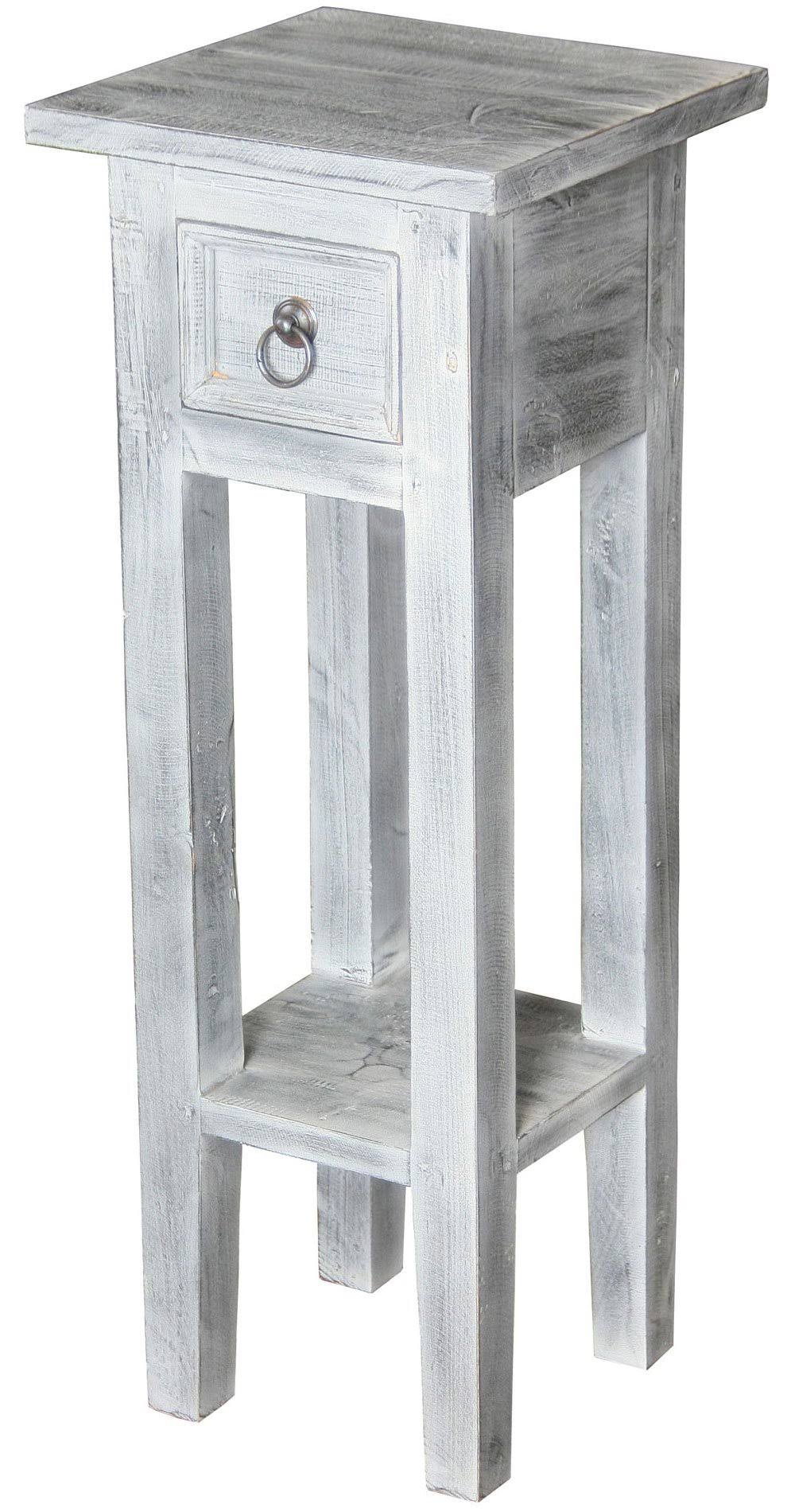 Sterling 6500505 Sutter 10 Inch Whitewash Accent Table In RWDXZSWP_SIW73