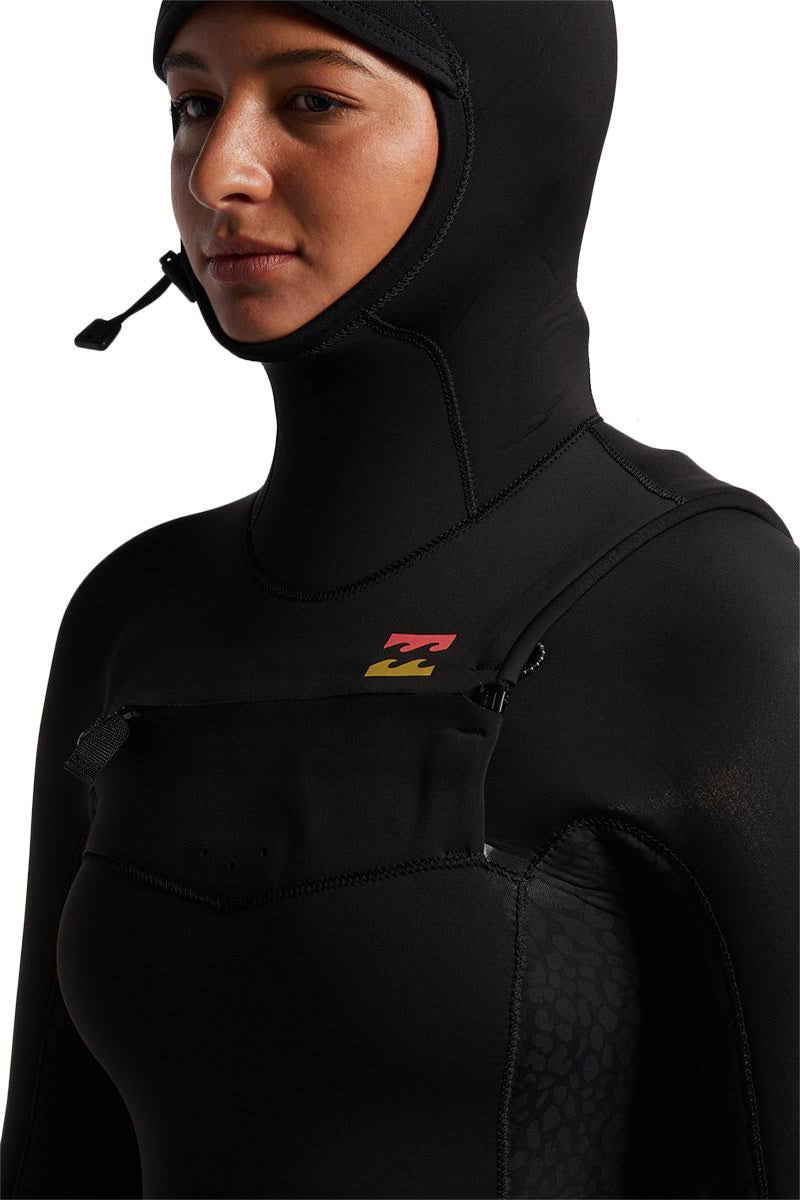 Billabong Women's Synergy 5/4 Hooded Chest Zip Wetsuit, 8 / Wild INLQGKVP_0XIFO