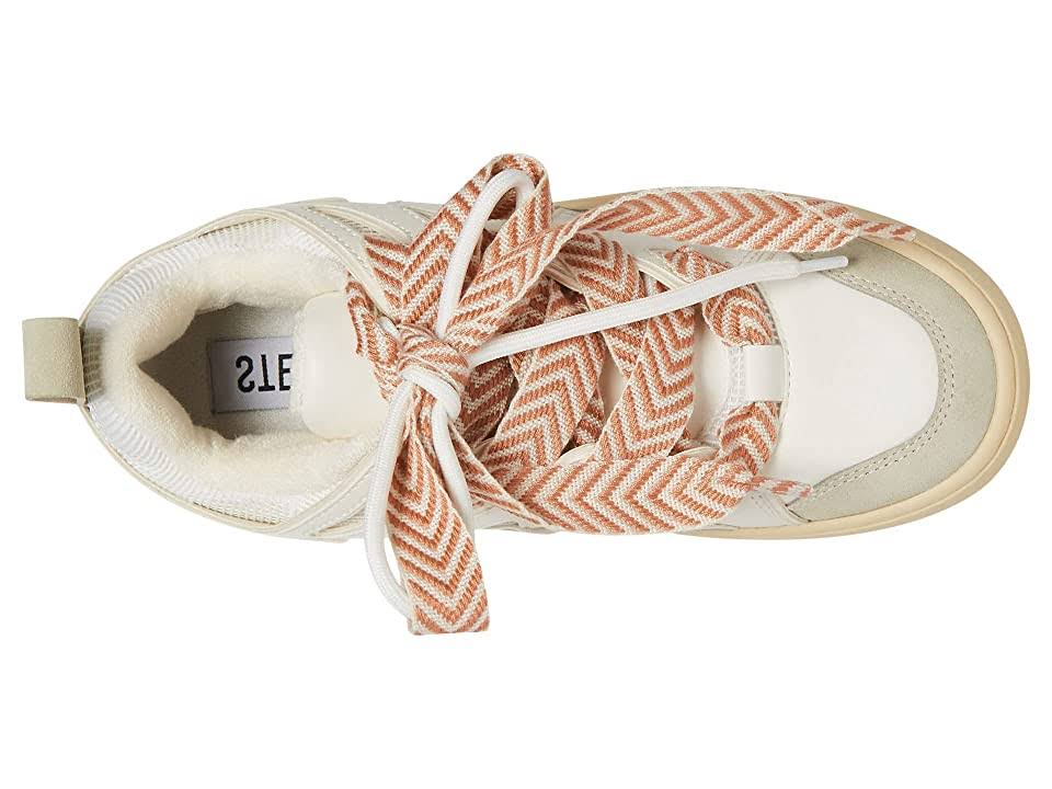Steve Madden Roaring Sneaker Women's Shoes White/Green : 8.5 5TOFRU0N_5AA6W