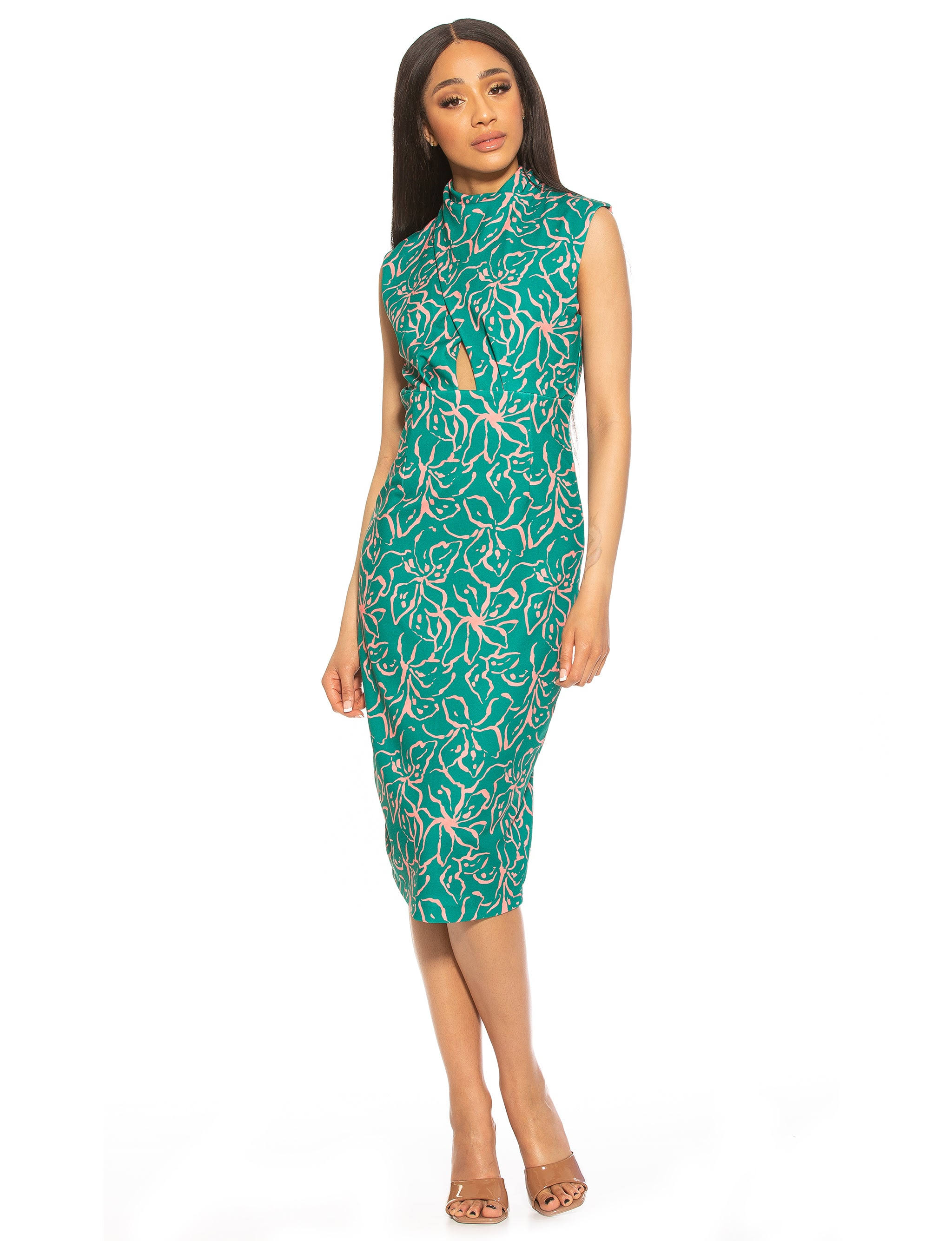 Alexia Admor Women's Elouise Sheath Dress, Green, W0NNETAE_LKSJ1