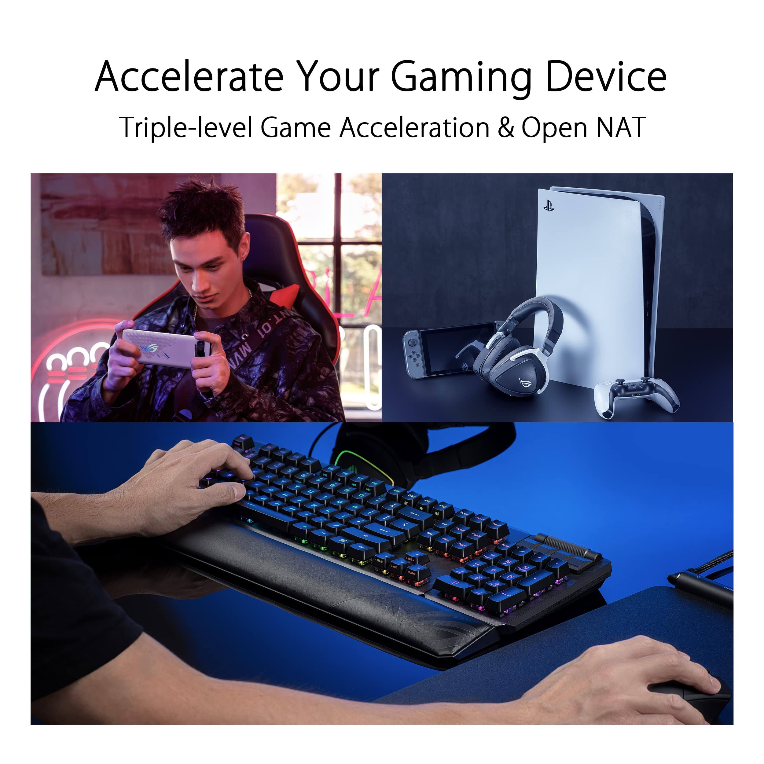Asus Rog Rapture Gt6 (Ax10000) Tri-Band Wifi 6 Extendable Gaming Router, 2.5g Port, Triple-Level Game Acceleration, Unii 4, Free Lifetime DA57MGCC_ZSQ4W