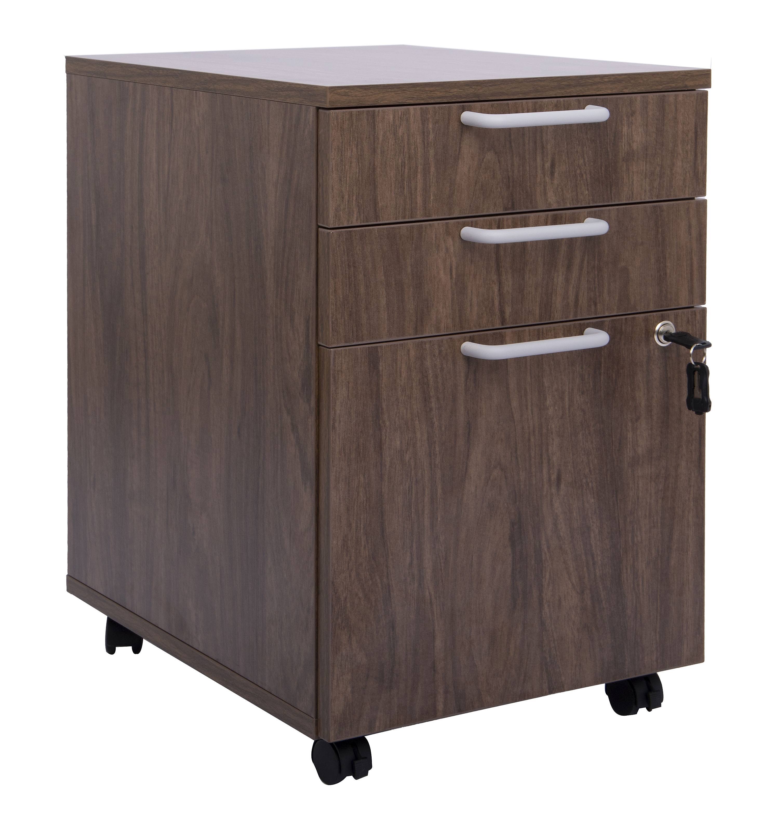 Union & Scale 3-Drawer Mobile Pedestal File, Espresso, Each (Uos24398957) YUSYKOME_8GUBI