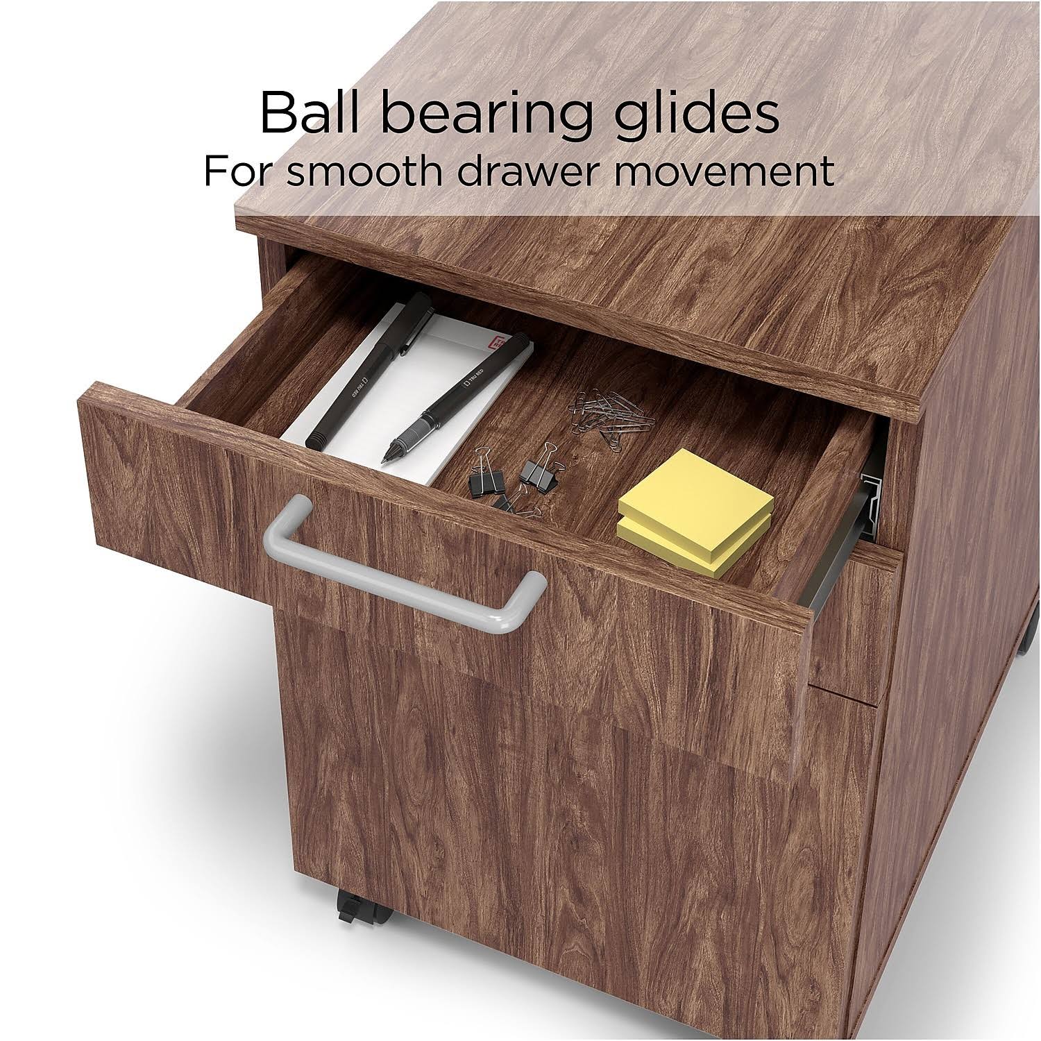 Union & Scale 3-Drawer Mobile Pedestal File, Espresso, Each (Uos24398957) YUSYKOME_8GUBI