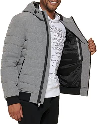 Dkny Men's Quilted Performance Hooded Bomber MQVXETNQ_PLHTF