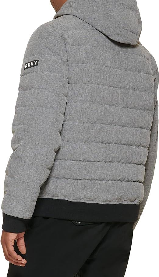 Dkny Men's Quilted Performance Hooded Bomber MQVXETNQ_PLHTF