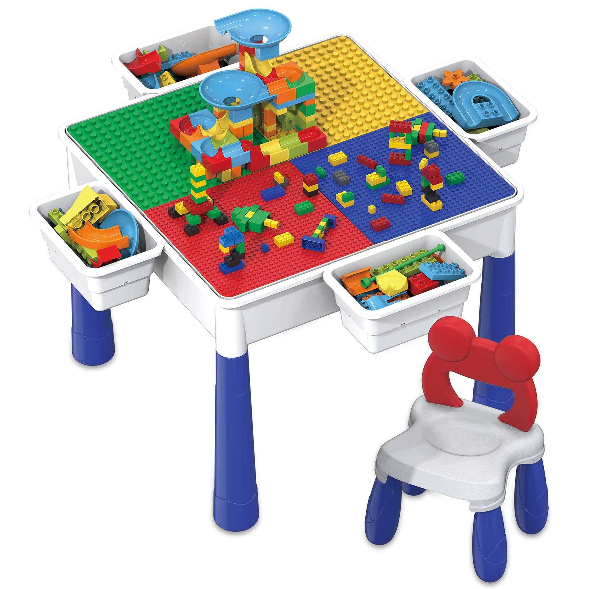 Picassotiles Large Building Blocks Activity Center Table & Chair ZMLGKAZL_HO4QZ
