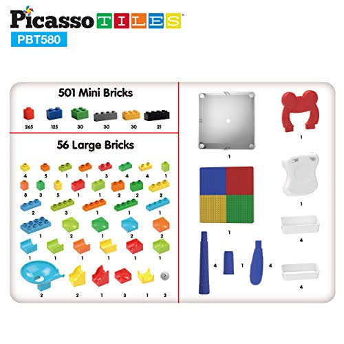 Picassotiles Large Building Blocks Activity Center Table & Chair ZMLGKAZL_HO4QZ