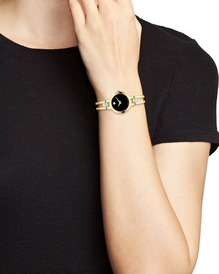Movado Amorosa Black Dial Gold Women's GMX49AFS_BRLNH