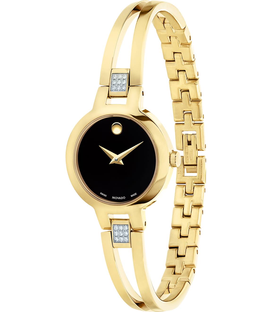 Movado Amorosa Black Dial Gold Women's GMX49AFS_BRLNH