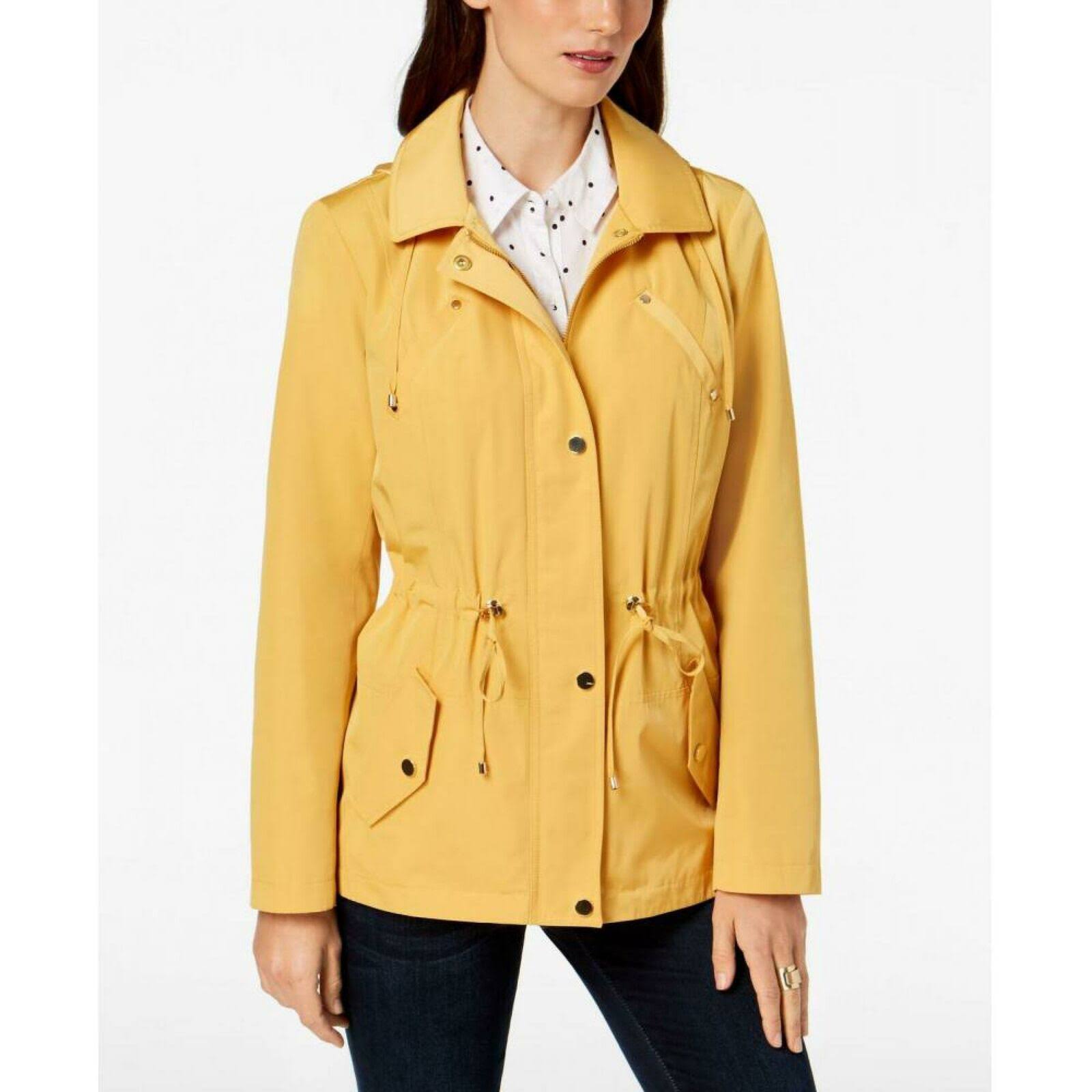 Charter Club Petite Water-Resistant Hooded Anorak Jacket, Created For Macy's - Deep Black - Size P/JKYZIQS8_5PXVD