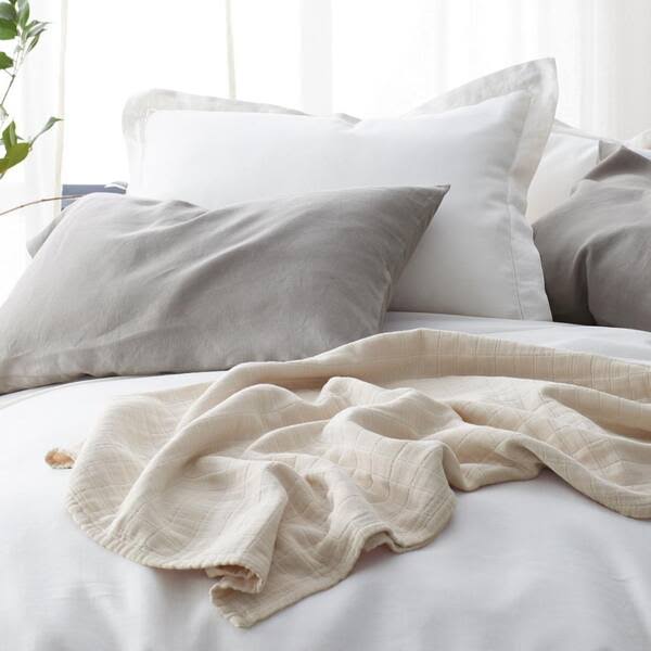The Company Store Legends Hotel Relaxed Cinder Solid Linen Standard UFDJCFJH_VJWZS