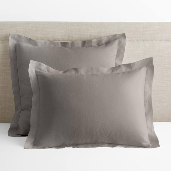 The Company Store Legends Hotel Relaxed Cinder Solid Linen Standard UFDJCFJH_VJWZS