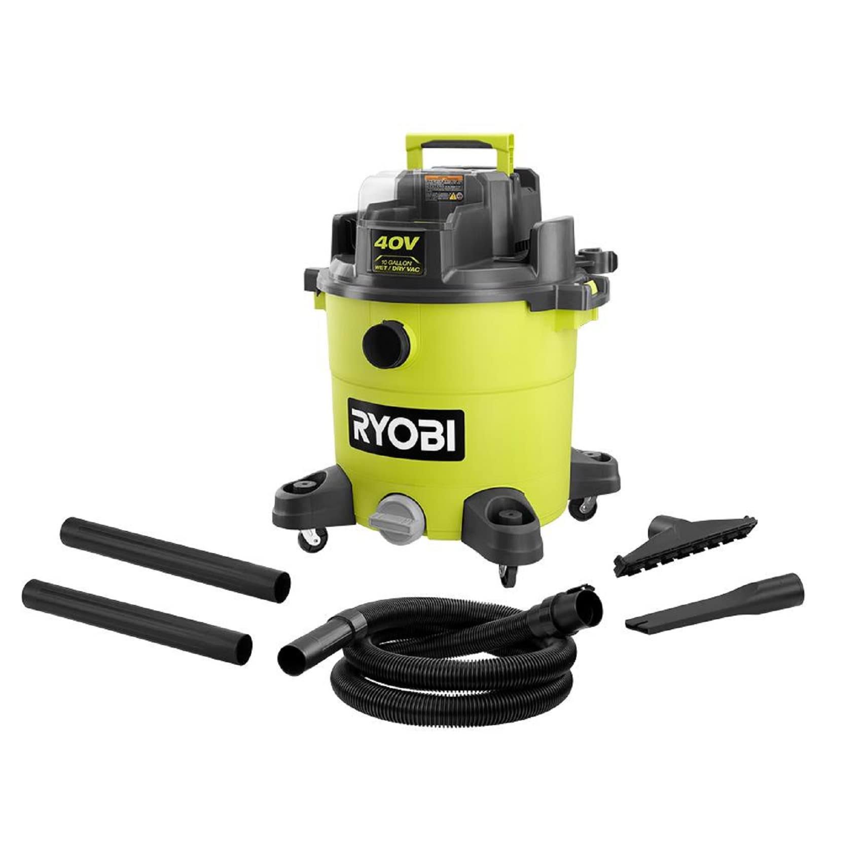 40v 10 Gal. Cordless Wet/Dry Vacuum (Tool Only) With Replacement Foam Filters (2-Pack) XXGEXGLU_CV8KI