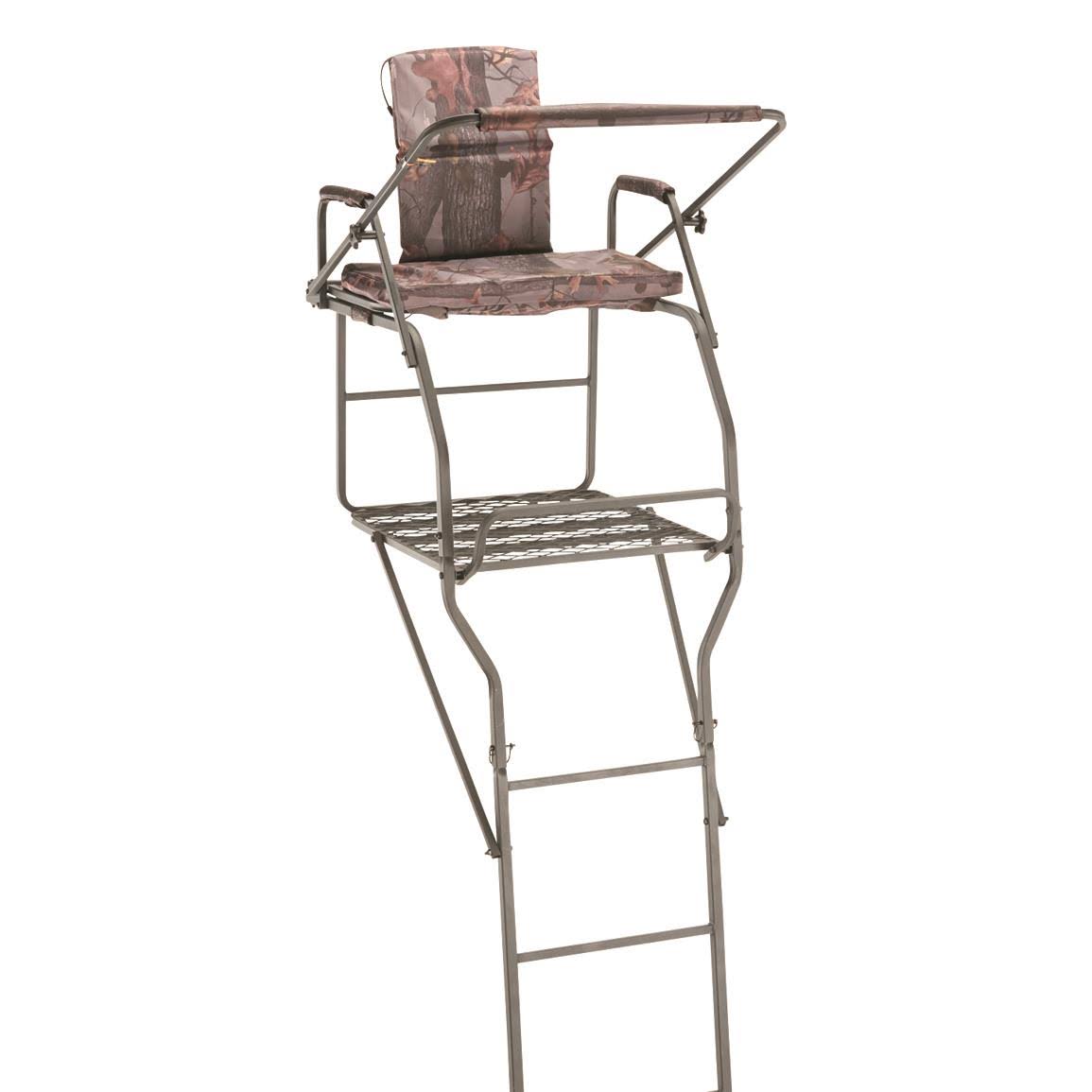 Guide Gear Ultra Comfort 18' Ladder Tree Stand For Hunting Climbing Hunt Seat, Hunting Gear Equipment Accessories, Size: CRINDHQK_MROV2