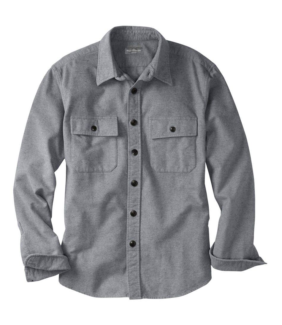 L.L.Bean Chamois Cloth Button-Up Shirt In Gray Heather At Nordstrom, Size 3BEI6HVF_S3NIC