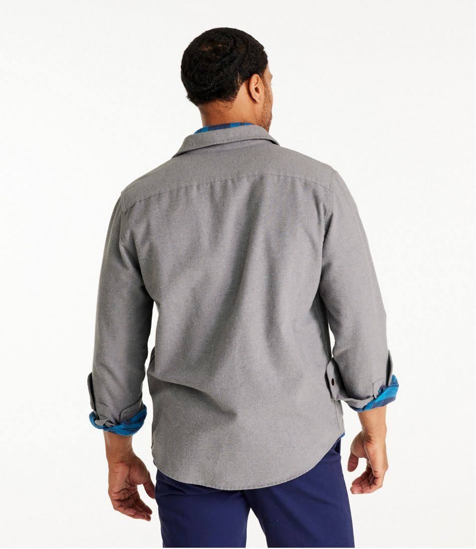 L.L.Bean Chamois Cloth Button-Up Shirt In Gray Heather At Nordstrom, Size 3BEI6HVF_S3NIC