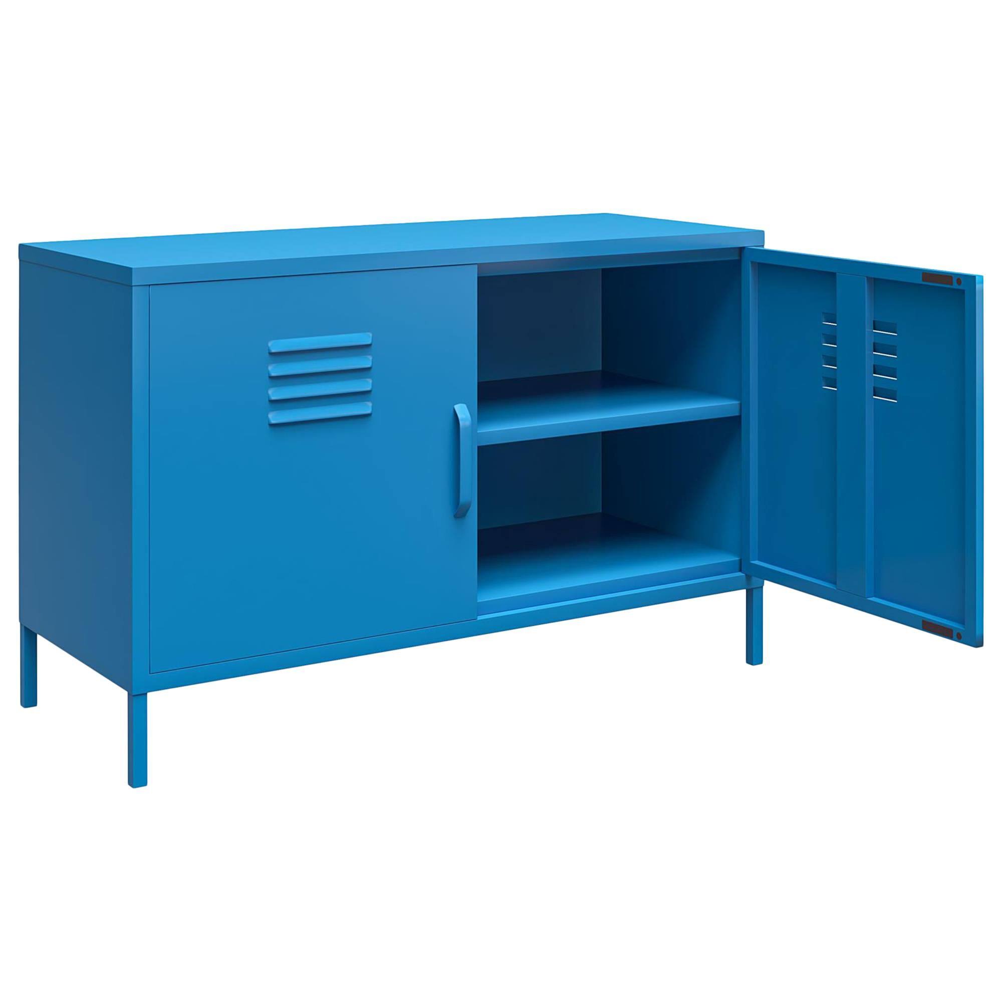 Novogratz Cache 2 Door Metal Locker Accent Cabinet (Blue) YREEPF6I_CWZ6Z