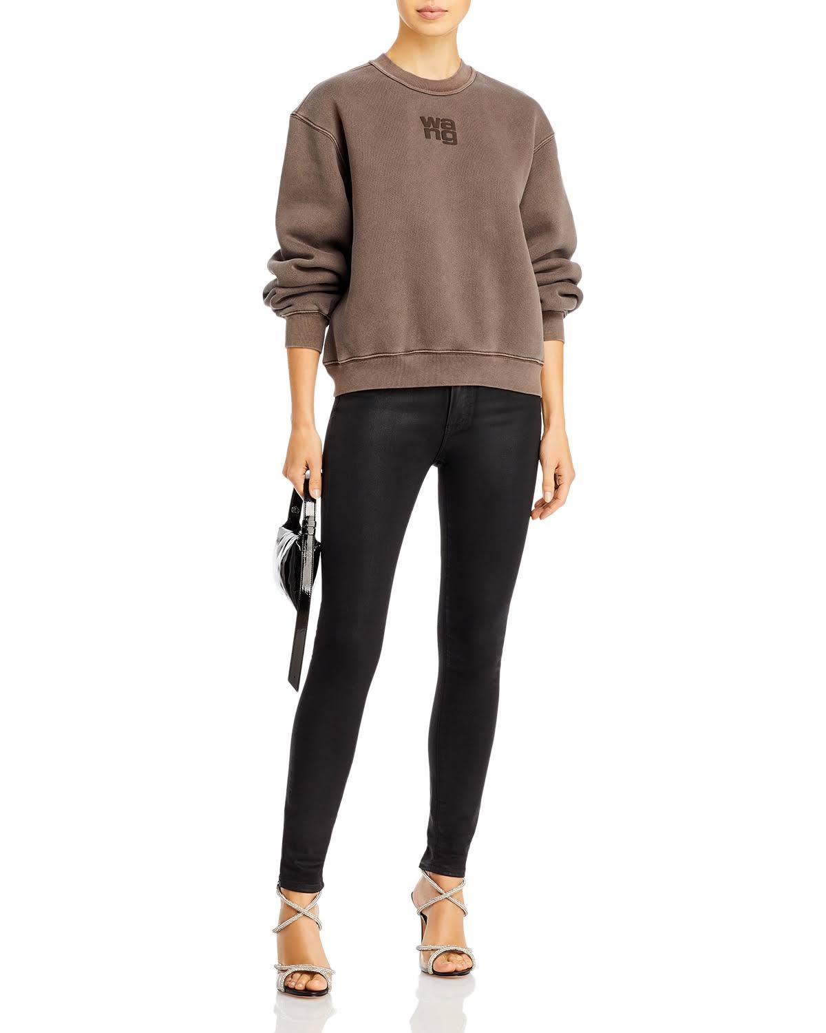 Alexander Wang - Black Cotton Sweatshirt VX9THJRD_UTAHQ