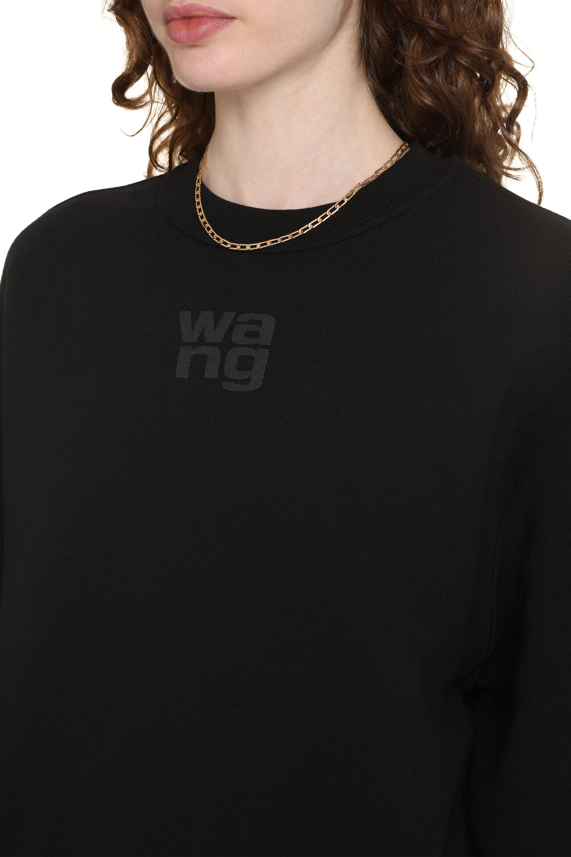 Alexander Wang - Black Cotton Sweatshirt VX9THJRD_UTAHQ