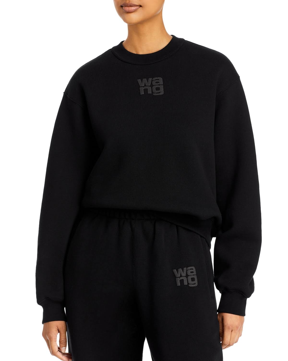 Alexander Wang - Black Cotton Sweatshirt VX9THJRD_UTAHQ