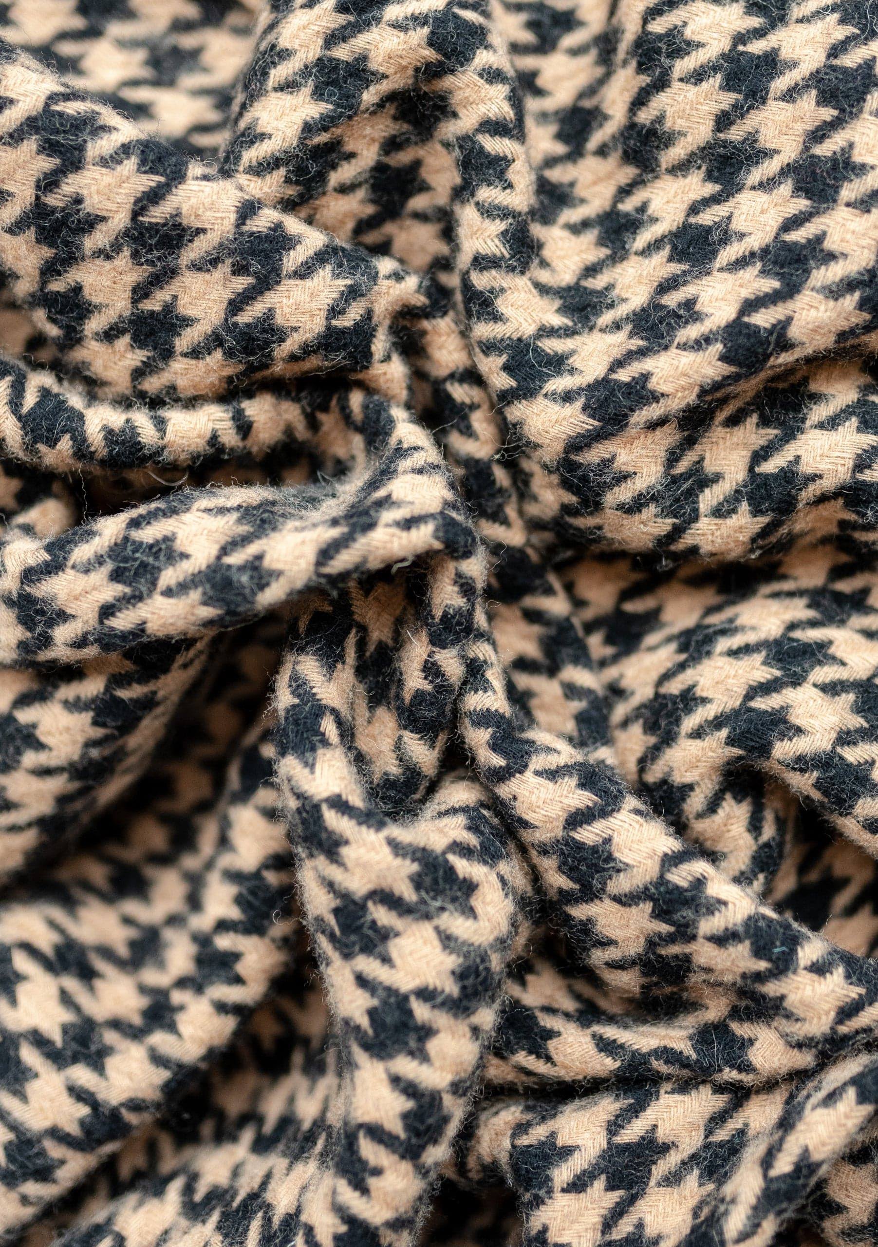 Tbco Houndstooth Lambswool Blanket In Camel KAG5AGGC_KLVH8