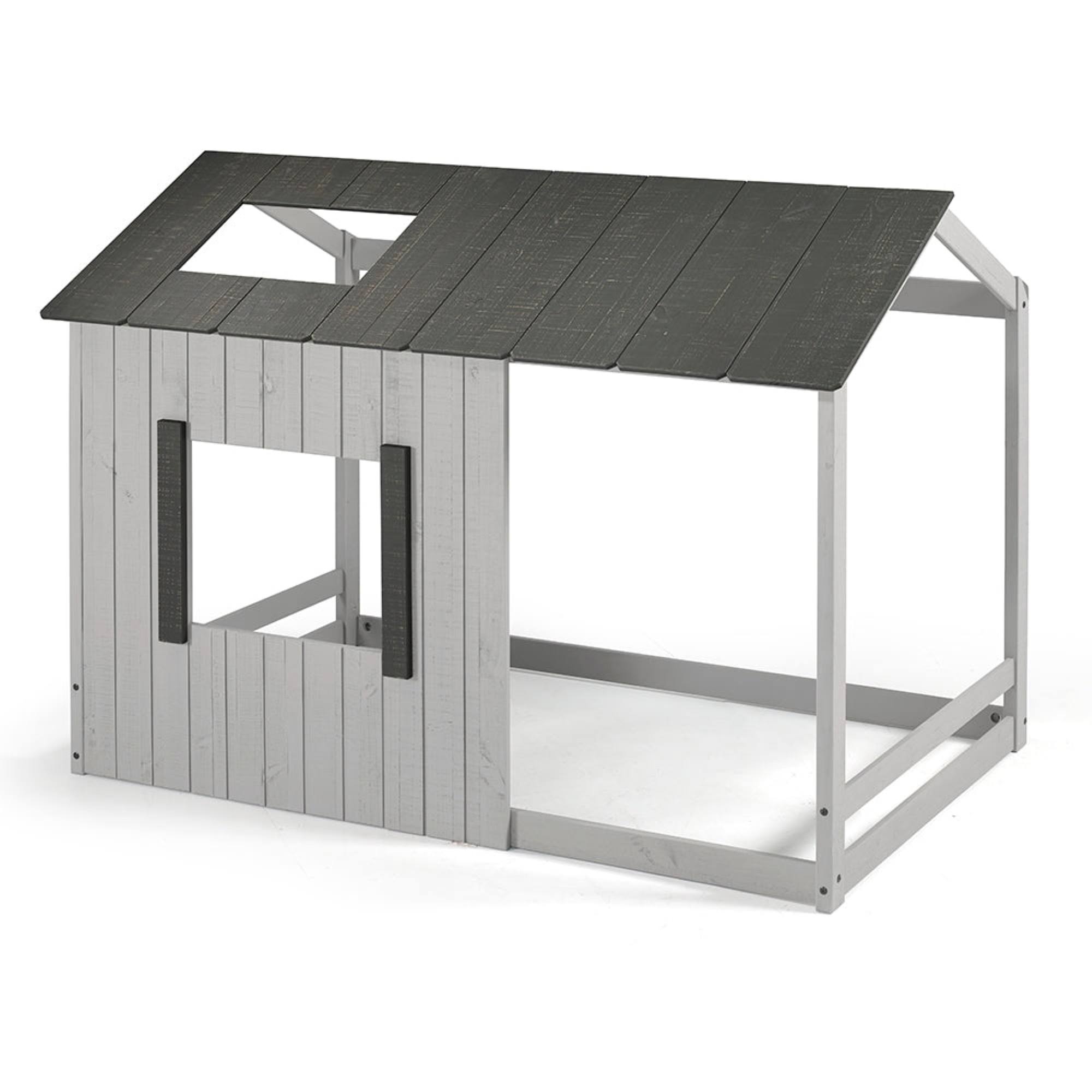 P'kolino Kid's House Twin Bed - Dark Grey Roof/Light Grey ZQFTZOPR_FKH7E