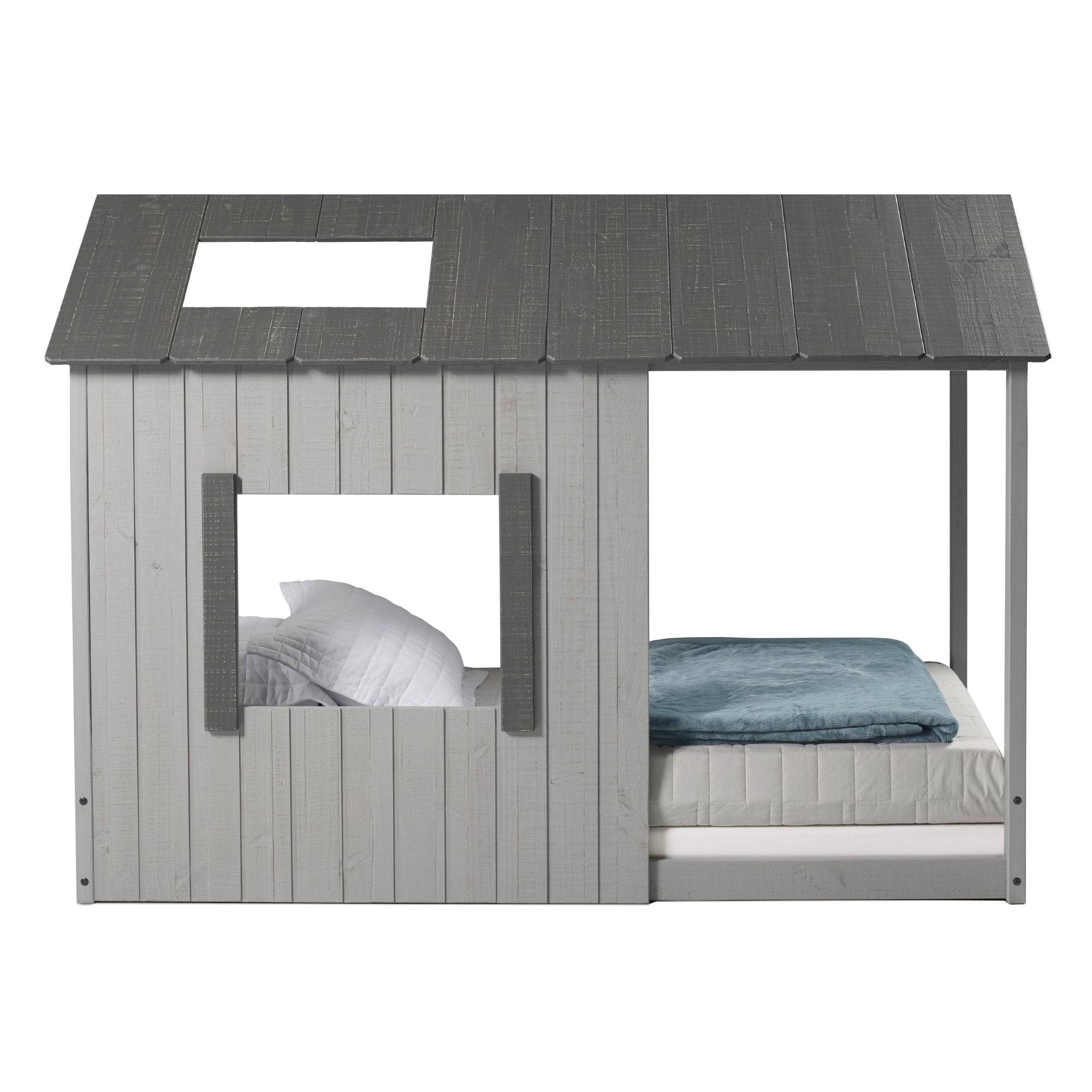 P'kolino Kid's House Twin Bed - Dark Grey Roof/Light Grey ZQFTZOPR_FKH7E